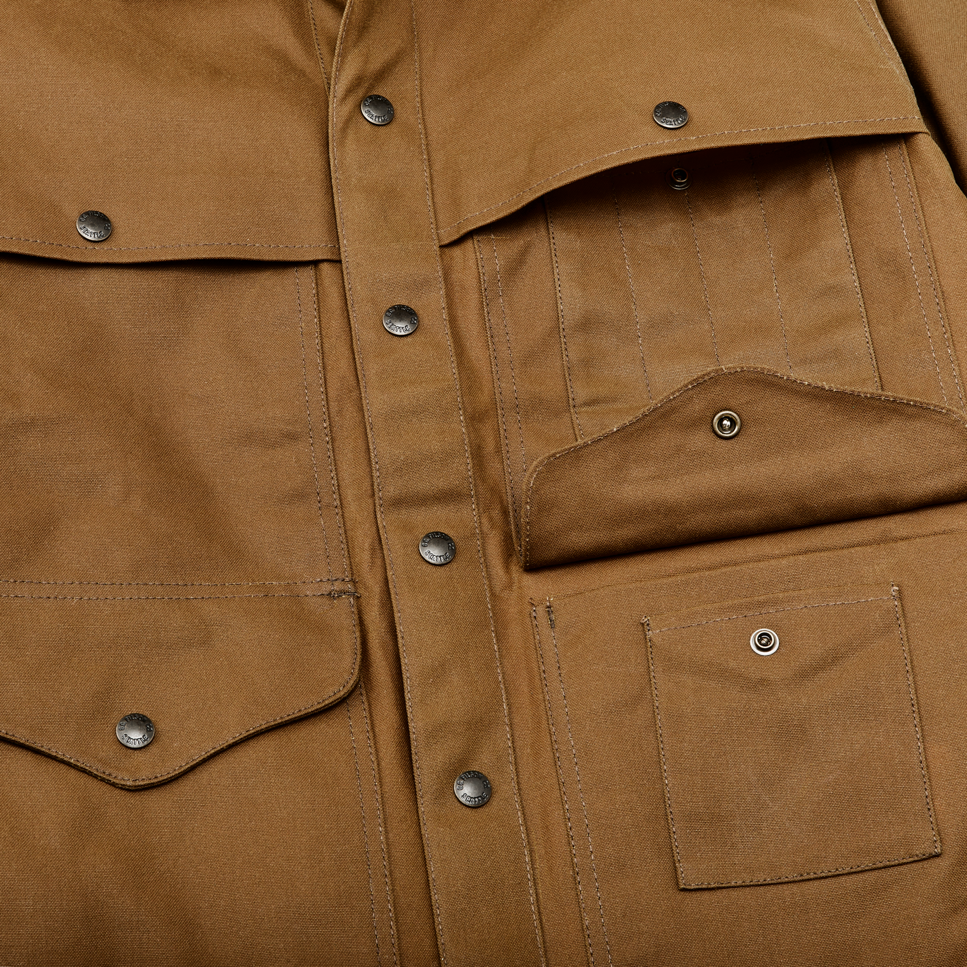 Alternate view of the Filson Tin Cloth Cruiser Jacket - Dark Tan