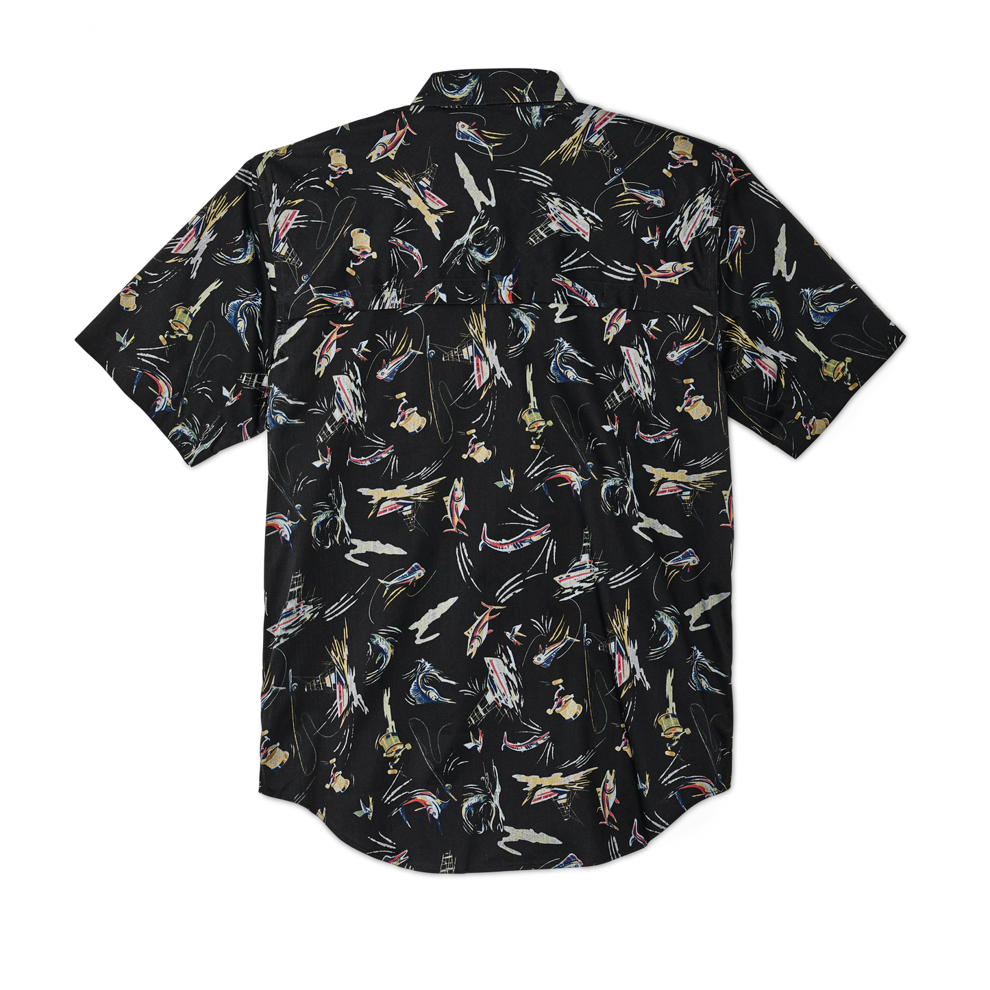 Alternate view of the Filson Twin Lakes Short Sleeve Sport Shirt - Offshore Catch Print