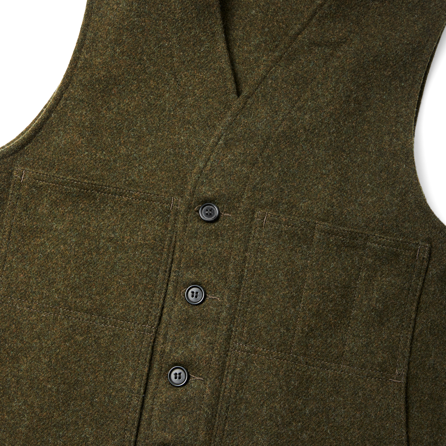 Alternate view of the Filson Mackinaw Wool Vest - Forest Green