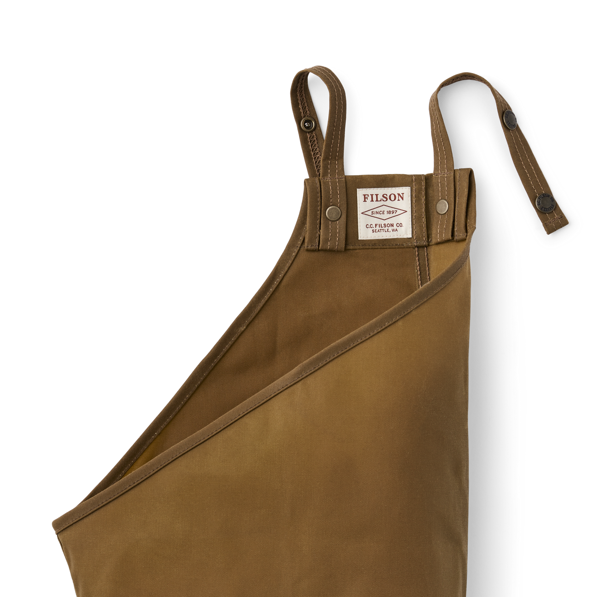 Alternate view of the Filson Single Tin Cloth Chaps - Husky Fit - Dark Tan