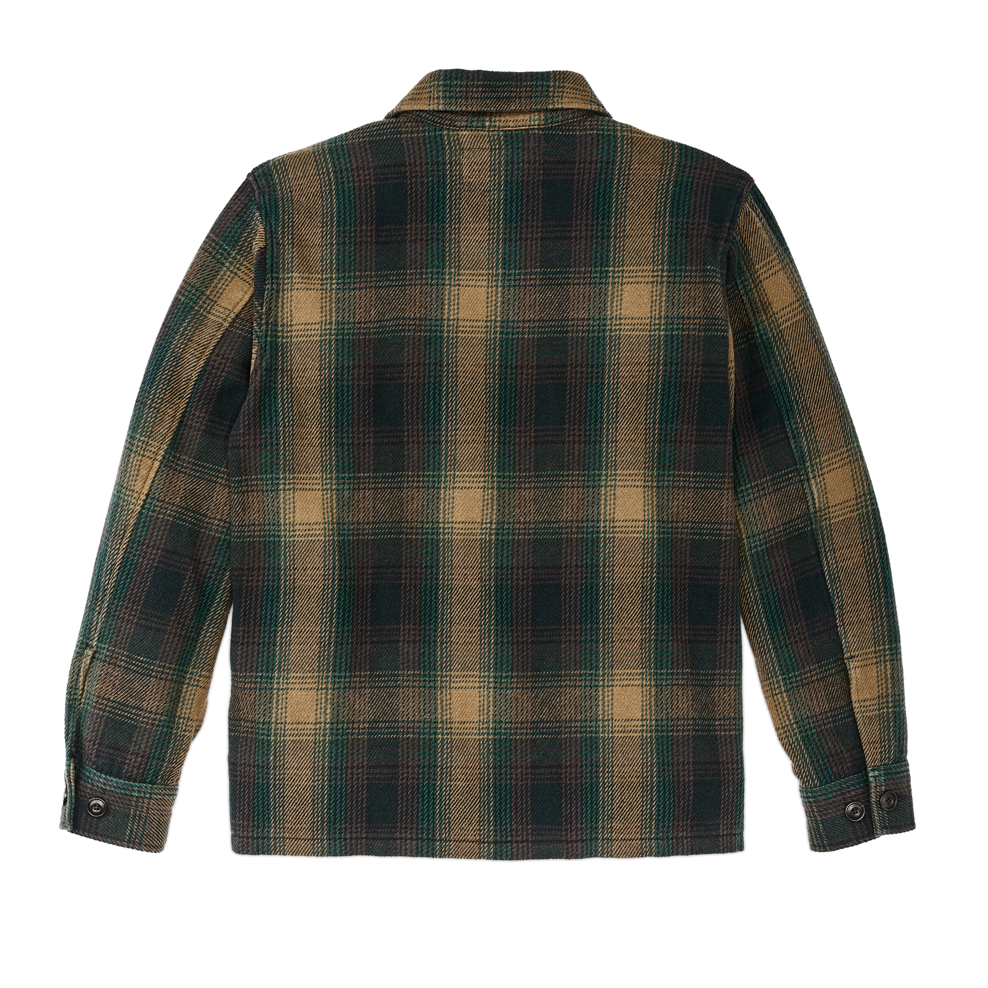 Alternate view of the Filson Deer Island Ranch Coat - Dark Tan / Sycamore Ombre