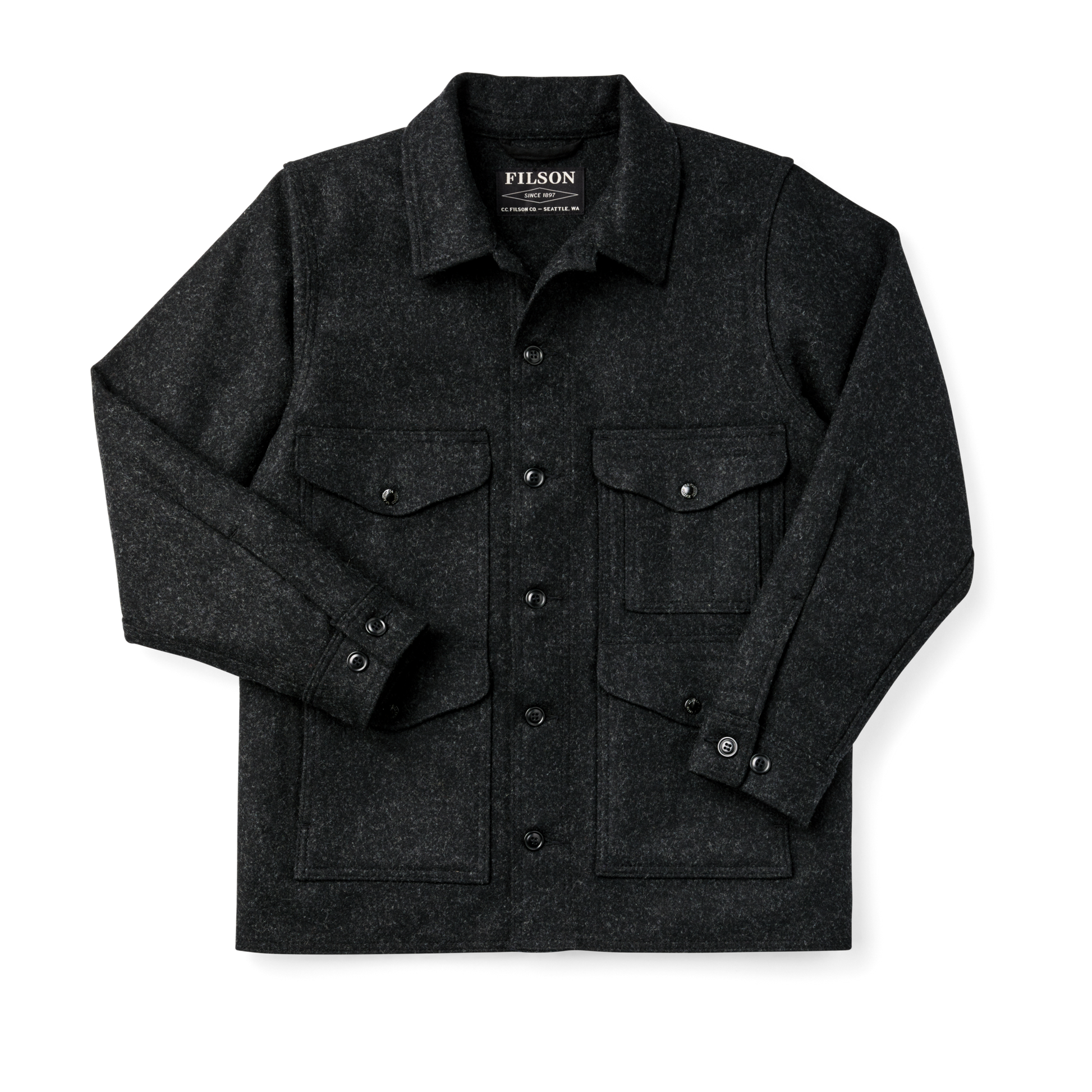 Mackinaw Wool Cruiser Jacket - Charcoal