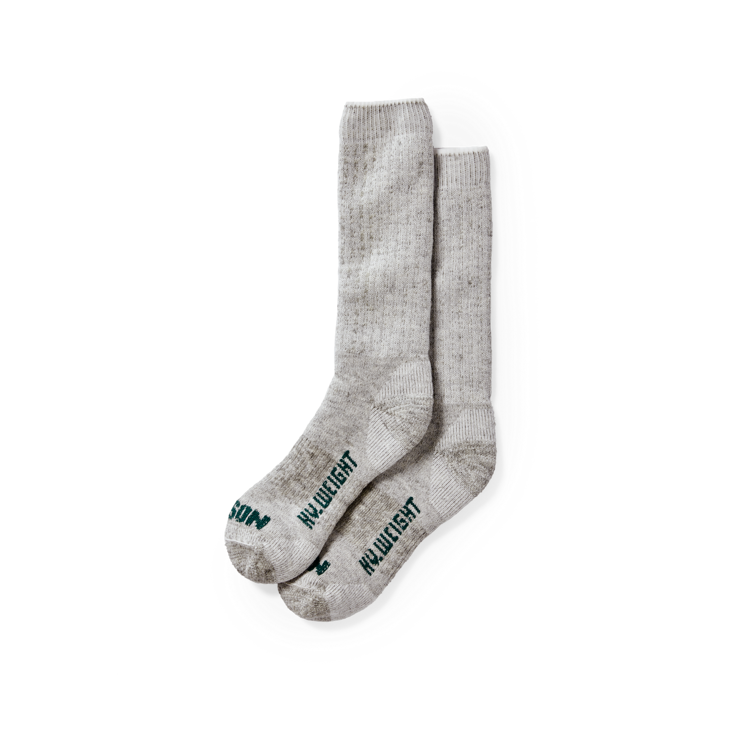 Front-facing image of the Filson Heavyweight Traditional Crew Socks - Gray Heather