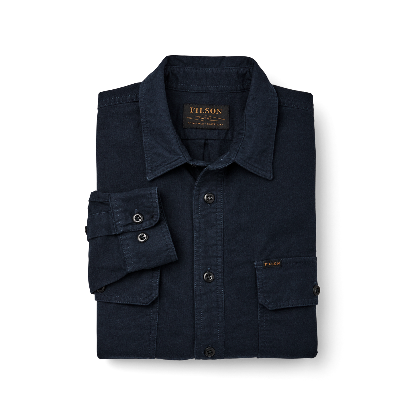 Alternate view of the Filson Field Flannel Shirt - Night Blue