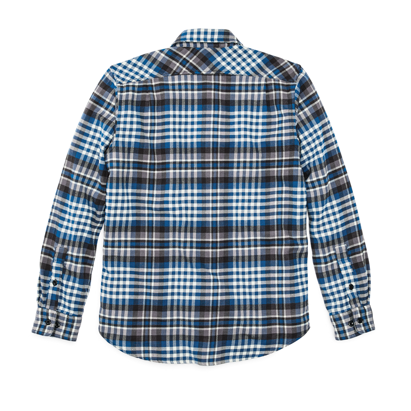 Alternate view of the Filson Vintage Flannel Work Shirt - Graystone / Blue