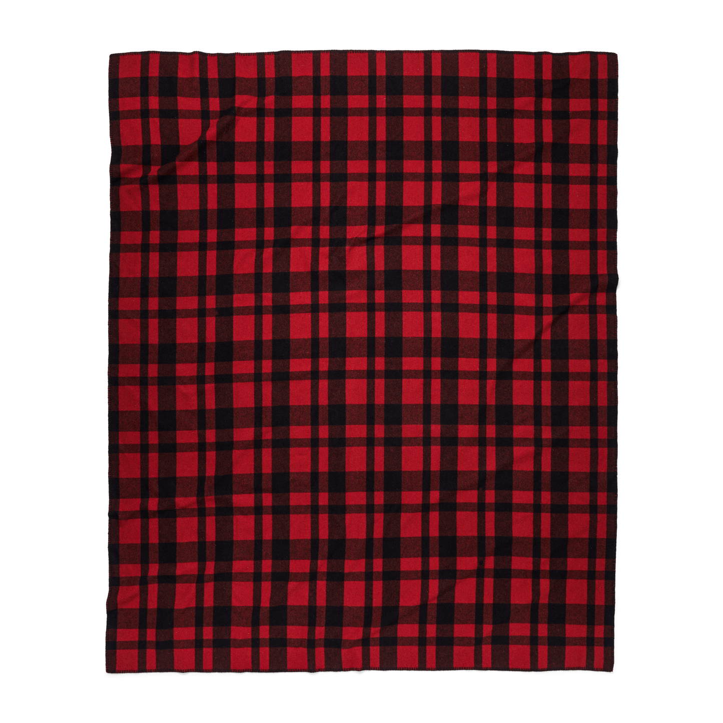 Alternate view of the Filson Mackinaw Wool  Blanket - Red / Black Heritage Plaid