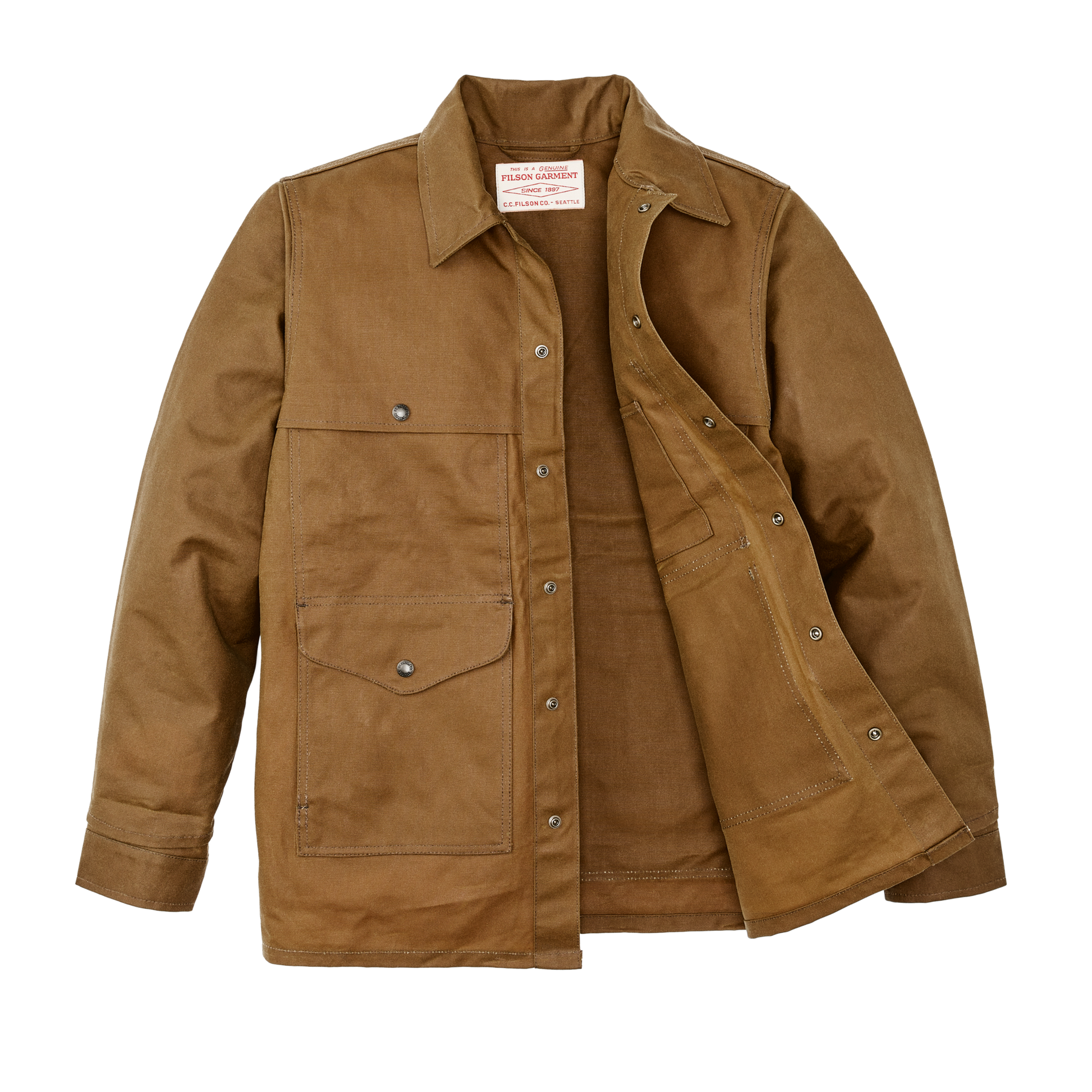 Alternate view of the Filson Tin Cloth Cruiser Jacket - Dark Tan