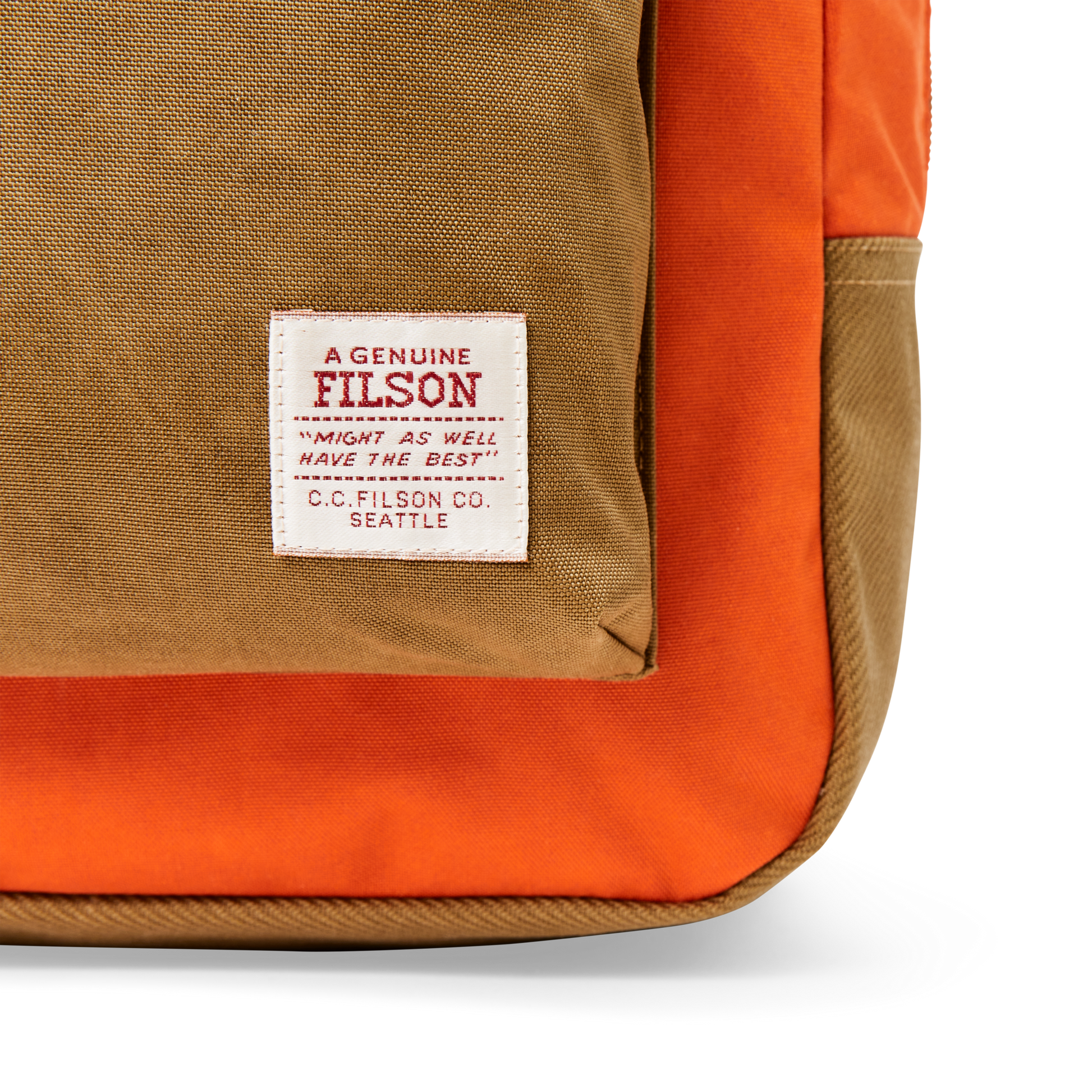 Alternate view of the Filson Surveyor 25l Backpack - Dark Tan / Flame