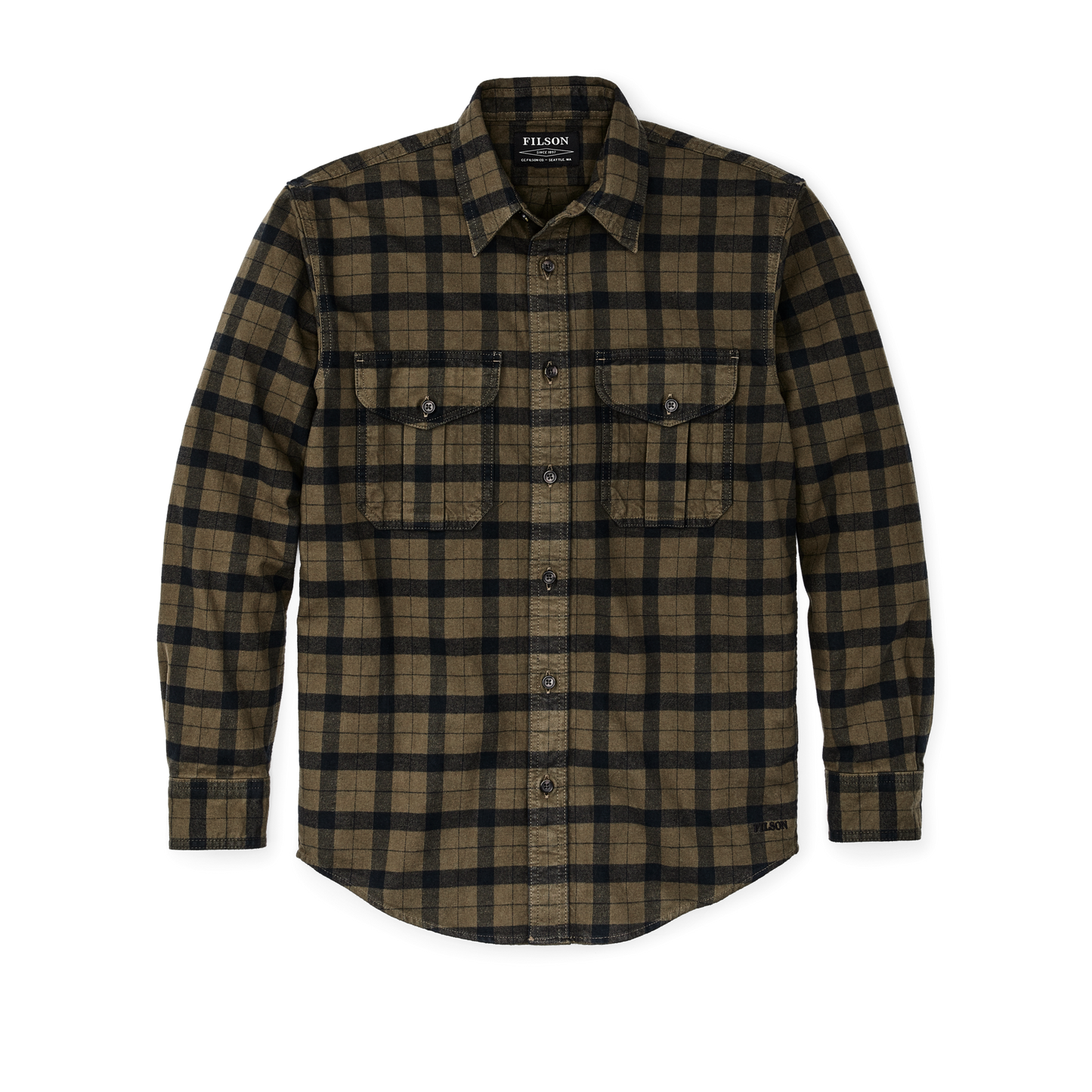 Front-facing image of the Filson Alaskan Guide Shirt - Black