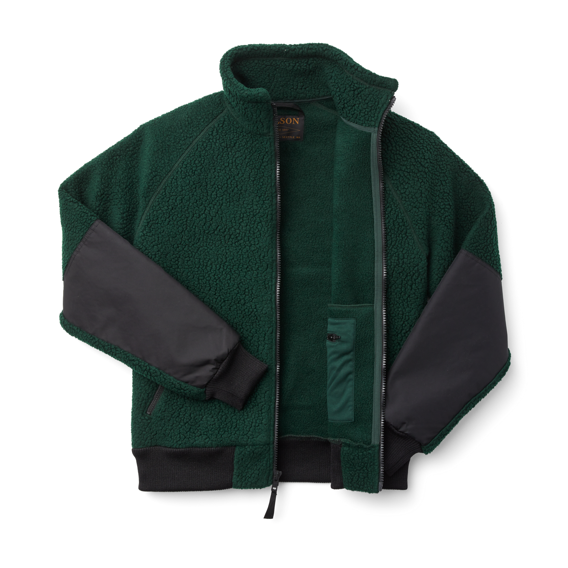 Alternate view of the Filson Sherpa Fleece Jacket - Fir