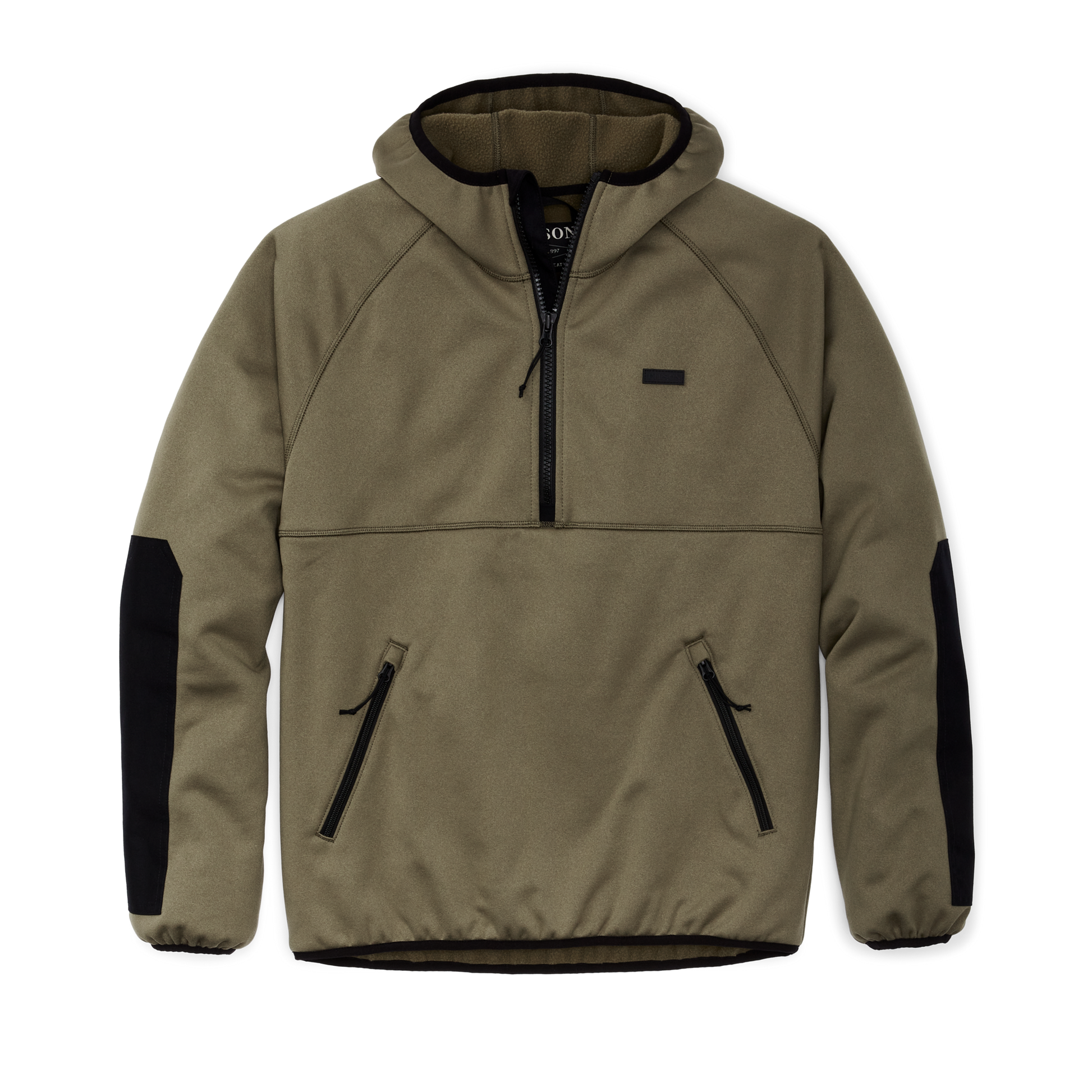 Front-facing image of the Filson Granite Spire Fleece Pullover  - Field Olive