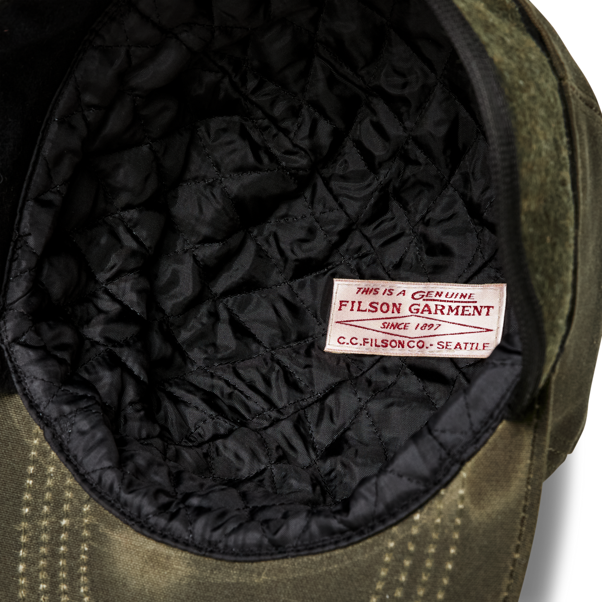 Alternate view of the Filson Insulated Tin Cloth Cap - Otter Green