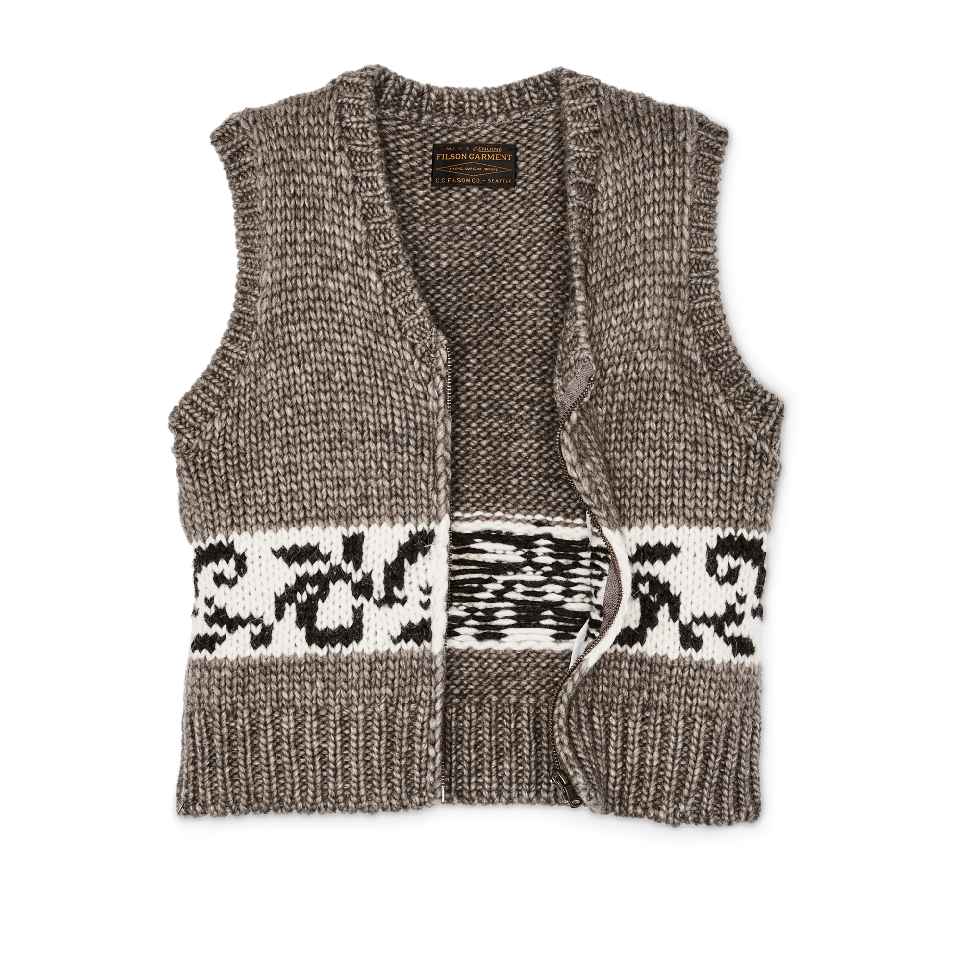 Alternate view of the Filson Women's Wool Vest - Gray / Floral