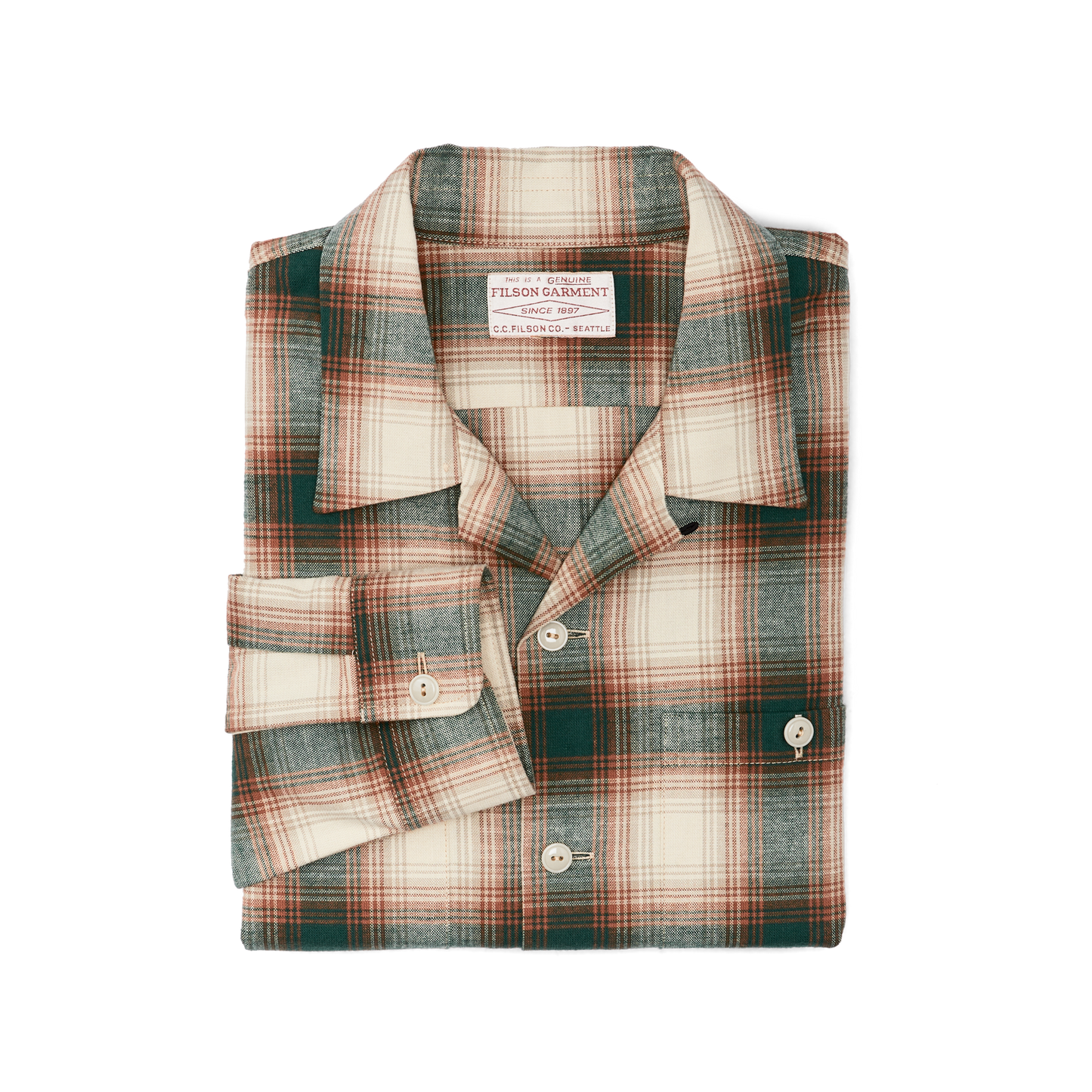 Alternate view of the Filson Elk Heights Camp Shirt - Rust / Pine Grove Plaid