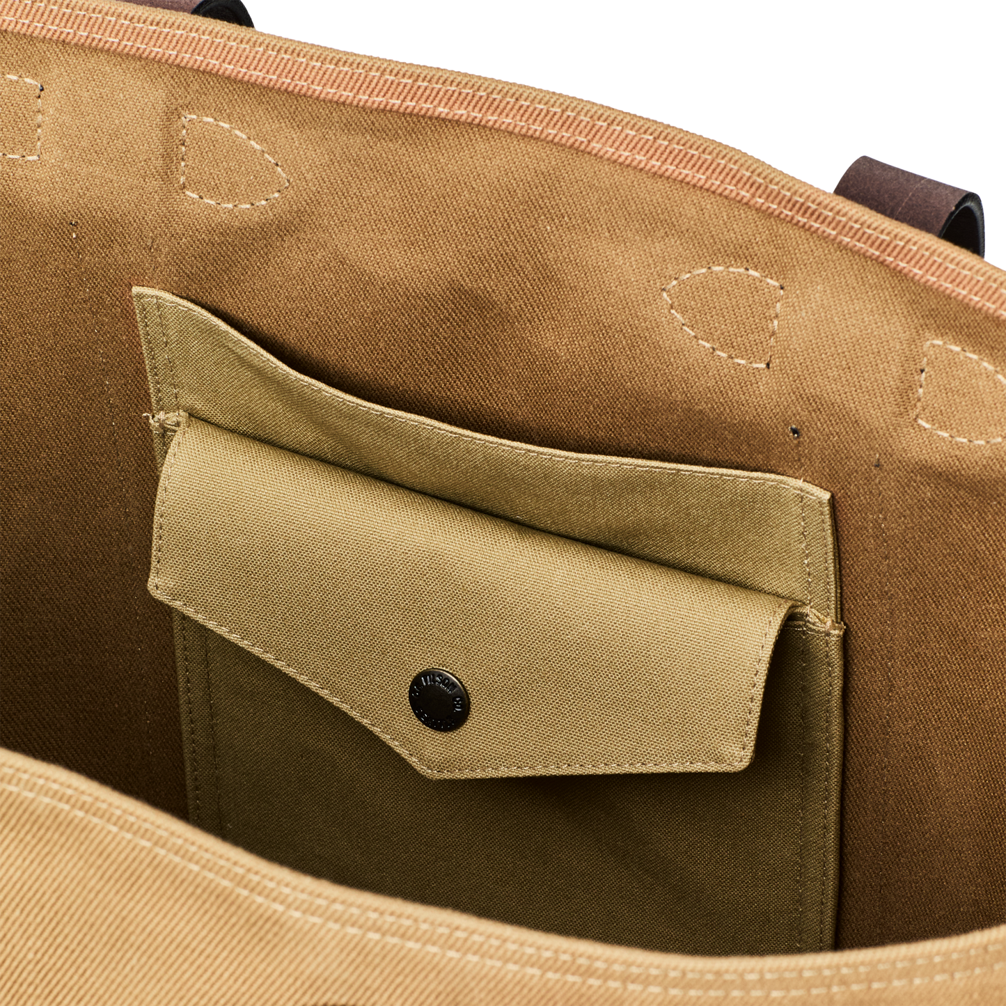 Alternate view of the Filson Rugged Twill Large Open Tote Bag - Tan