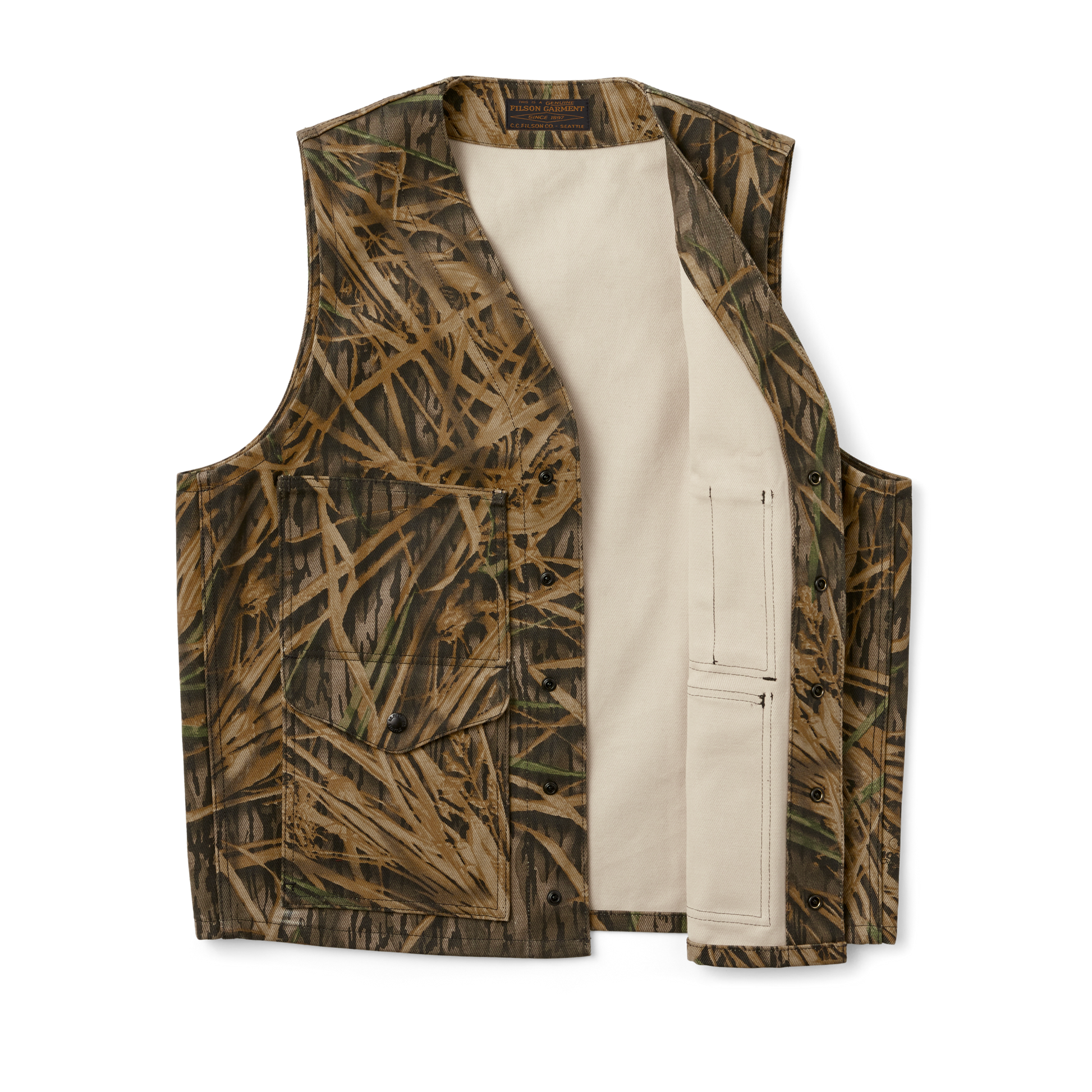 Alternate view of the Filson Rugged Twill Cruiser Vest - Mossy Oak Shadow Grass