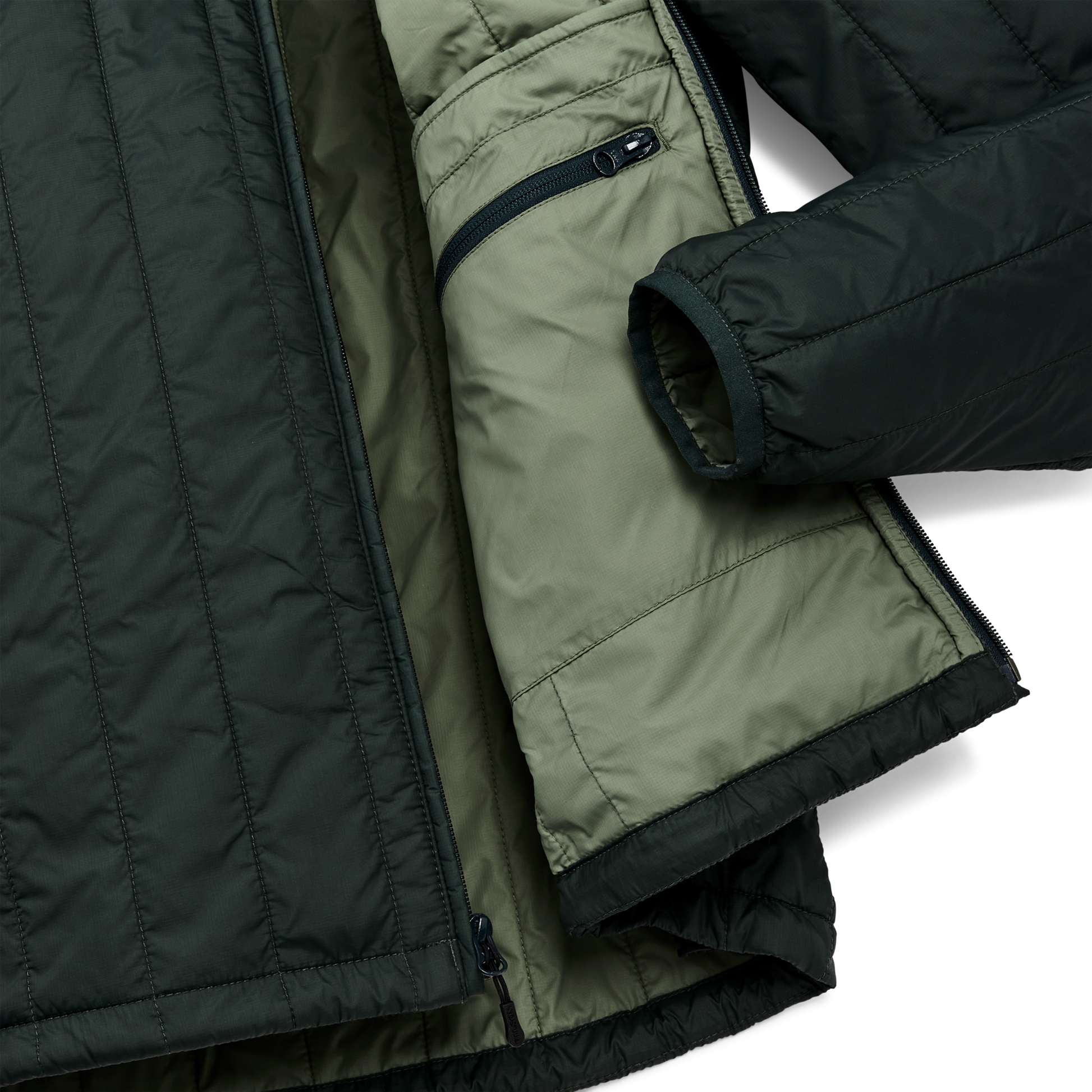 Alternate view of the Filson Ultralight Hooded Jacket - Dark Spruce