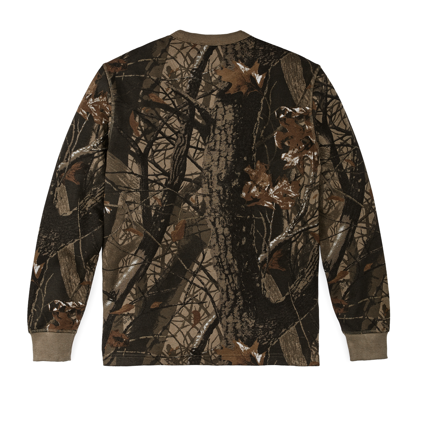 Alternate view of the Filson Waffle Knit Thermal Crewneck - Realtree Hardwoods Camo