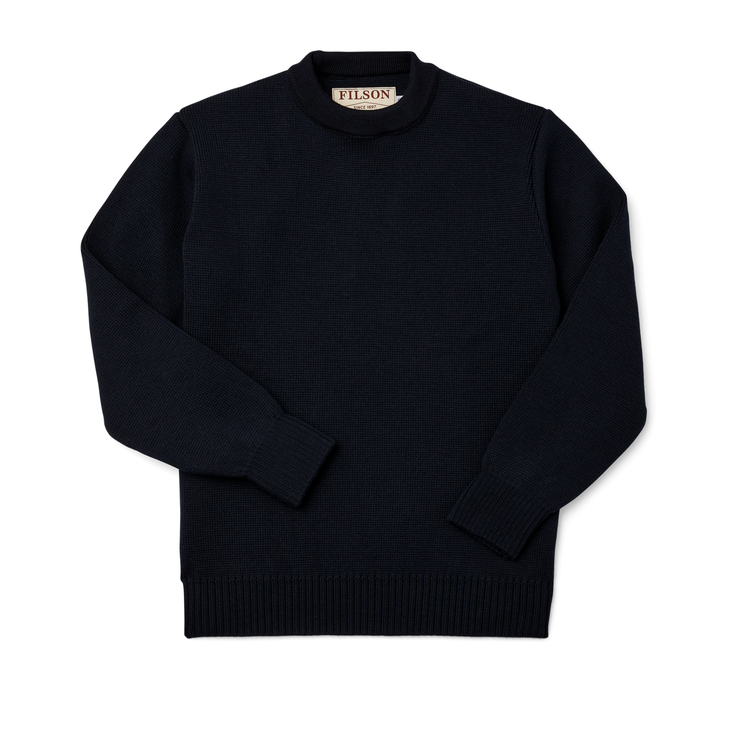 Front-facing image of the Filson Crewneck Guide Sweater - Dark Navy