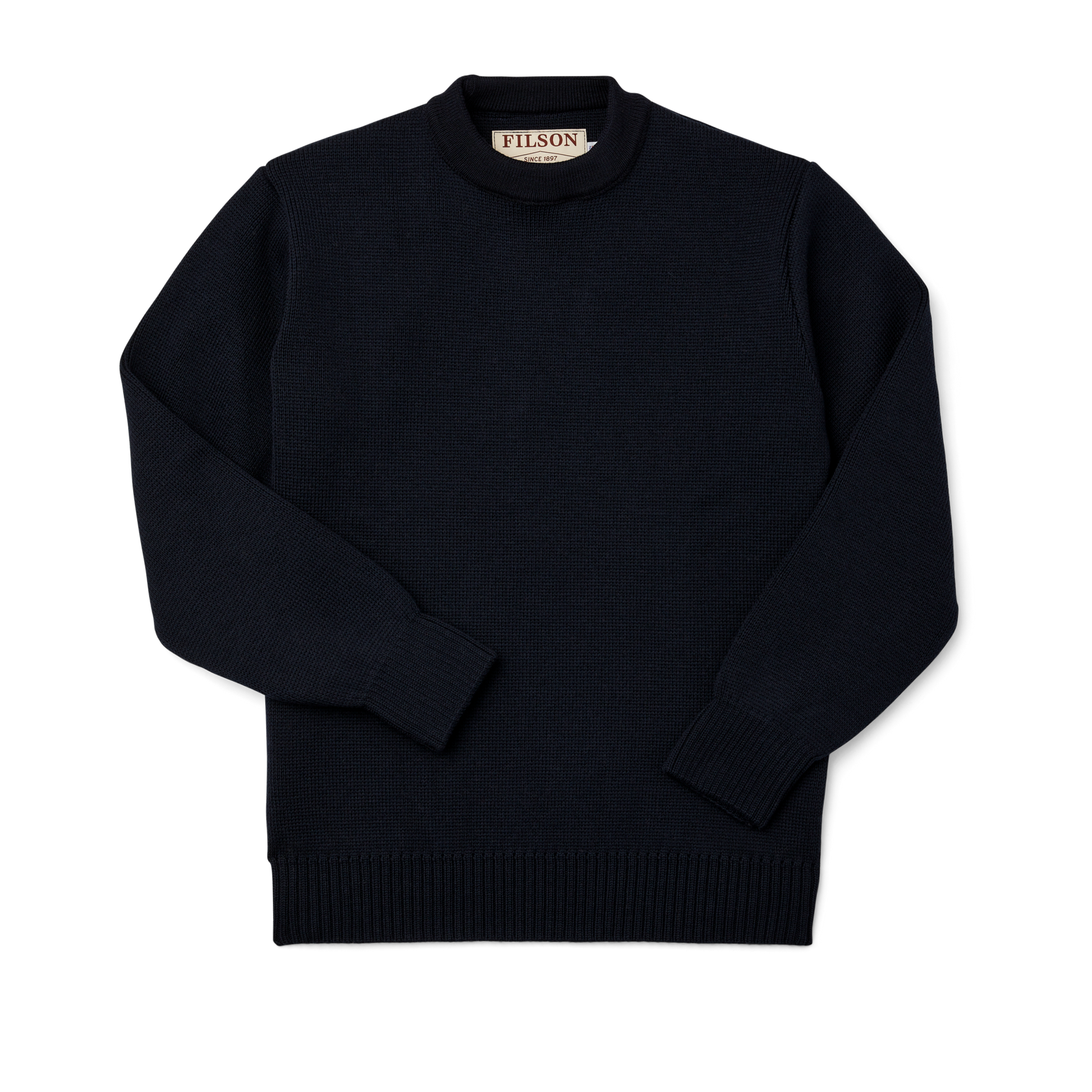 Front-facing image of the Filson Crewneck Guide Sweater - Dark Navy