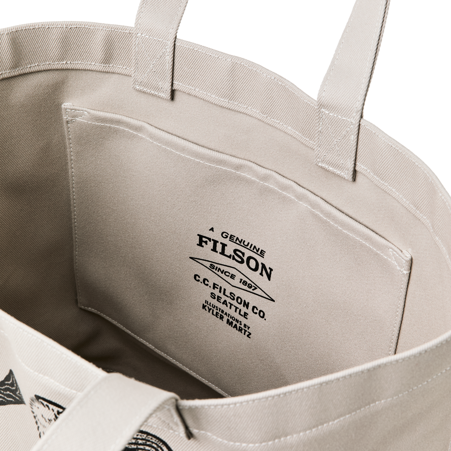 Alternate view of the Filson Kyler Martz Graphic Utility Tote - Twine / Beaver