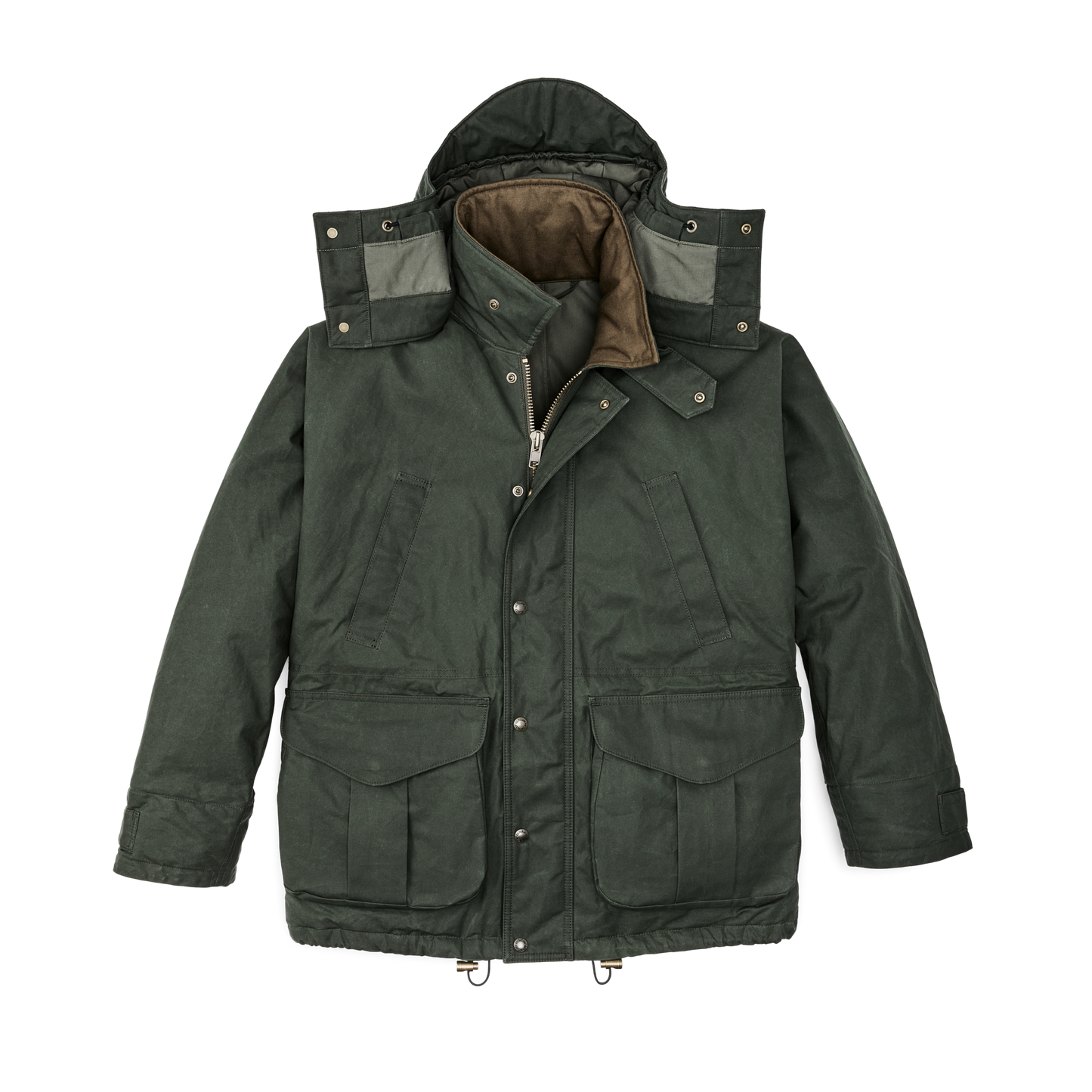 Front-facing image of the Filson Ranger Insulated Field Jacket - Deep Forest