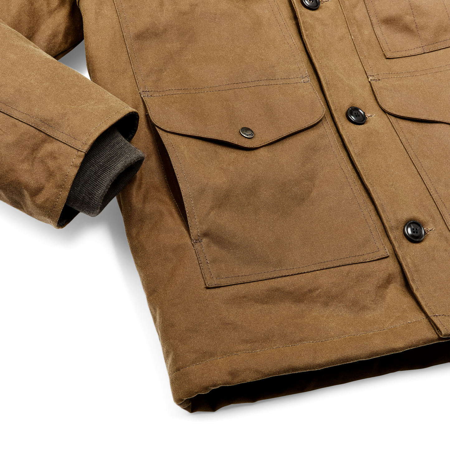 Alternate view of the Filson Tin Cloth Insulated Packer Coat - Dark Tan