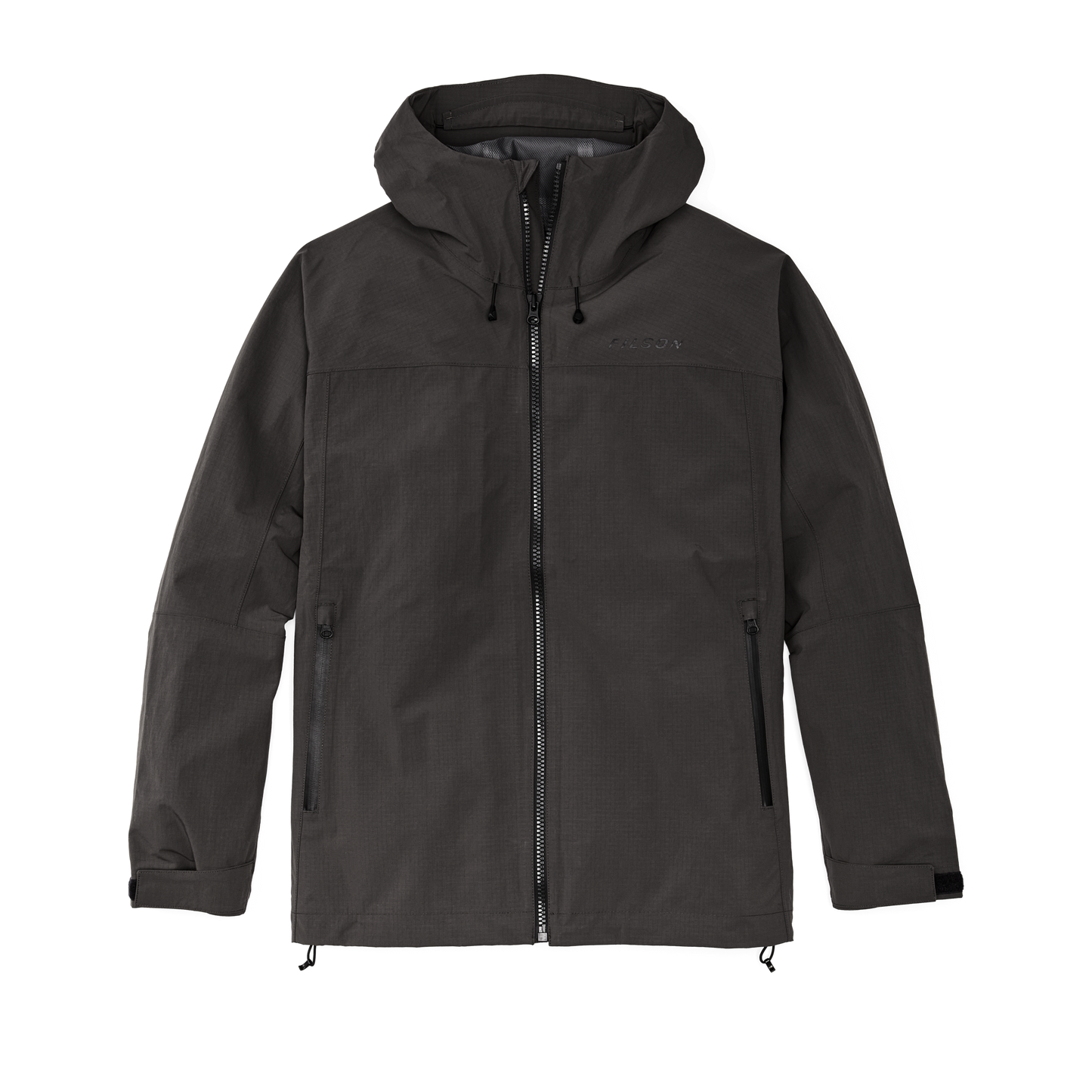 Front-facing image of the Filson Swiftwater Rain Jacket - Raven