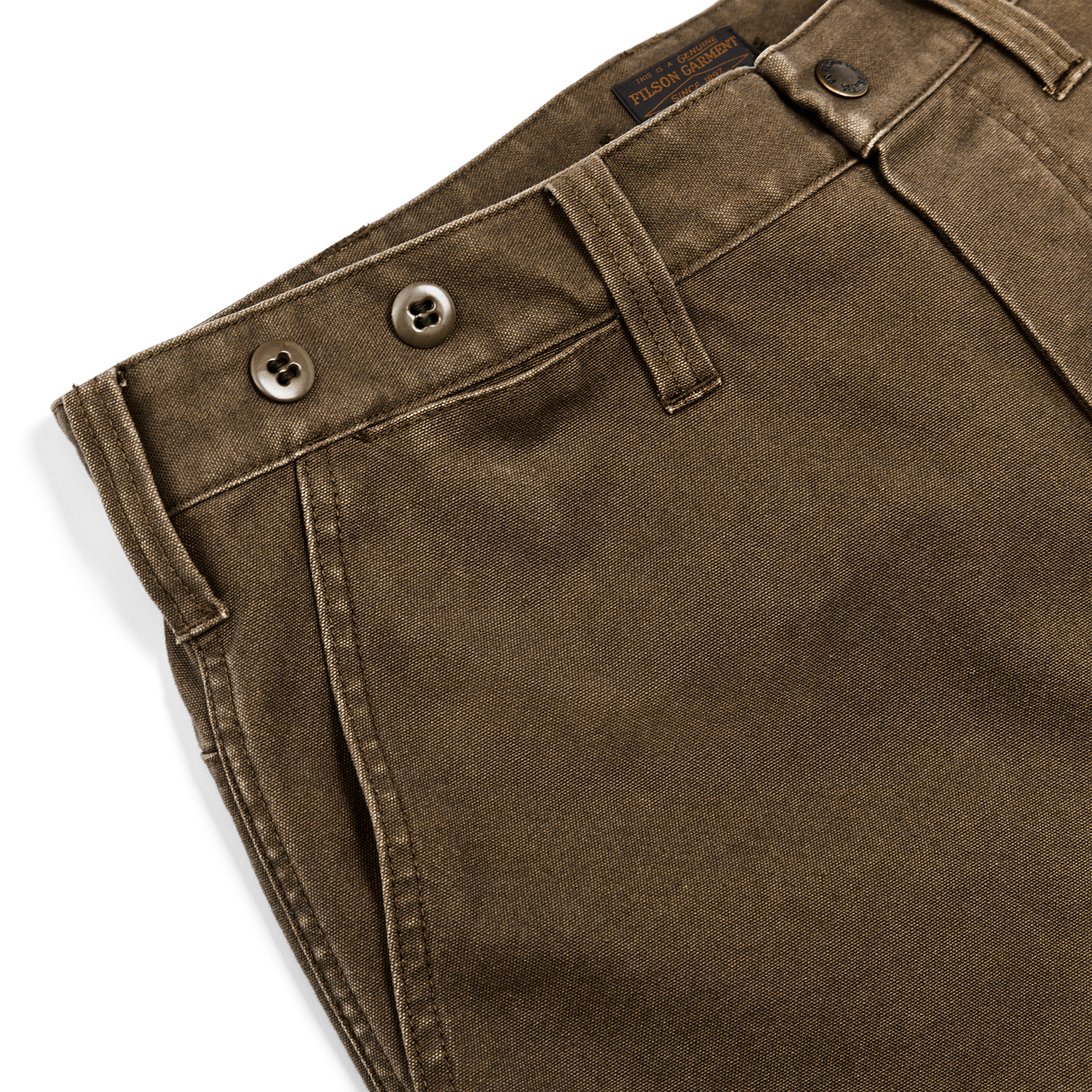 Alternate view of the Filson Dry Tin Cloth Shorts - Marsh Olive