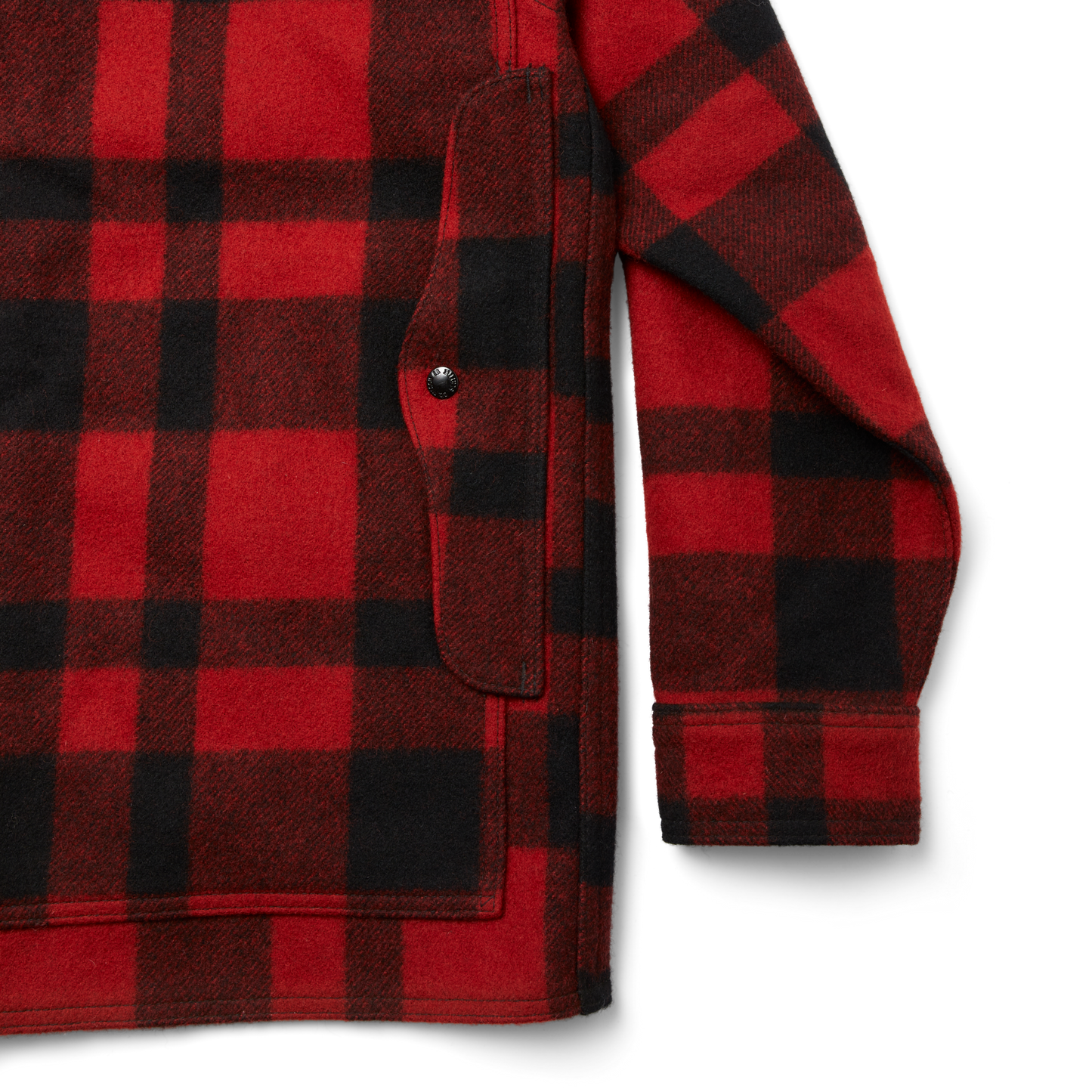 Alternate view of the Filson Mackinaw Wool Cruiser Jacket - Red/black Plaid