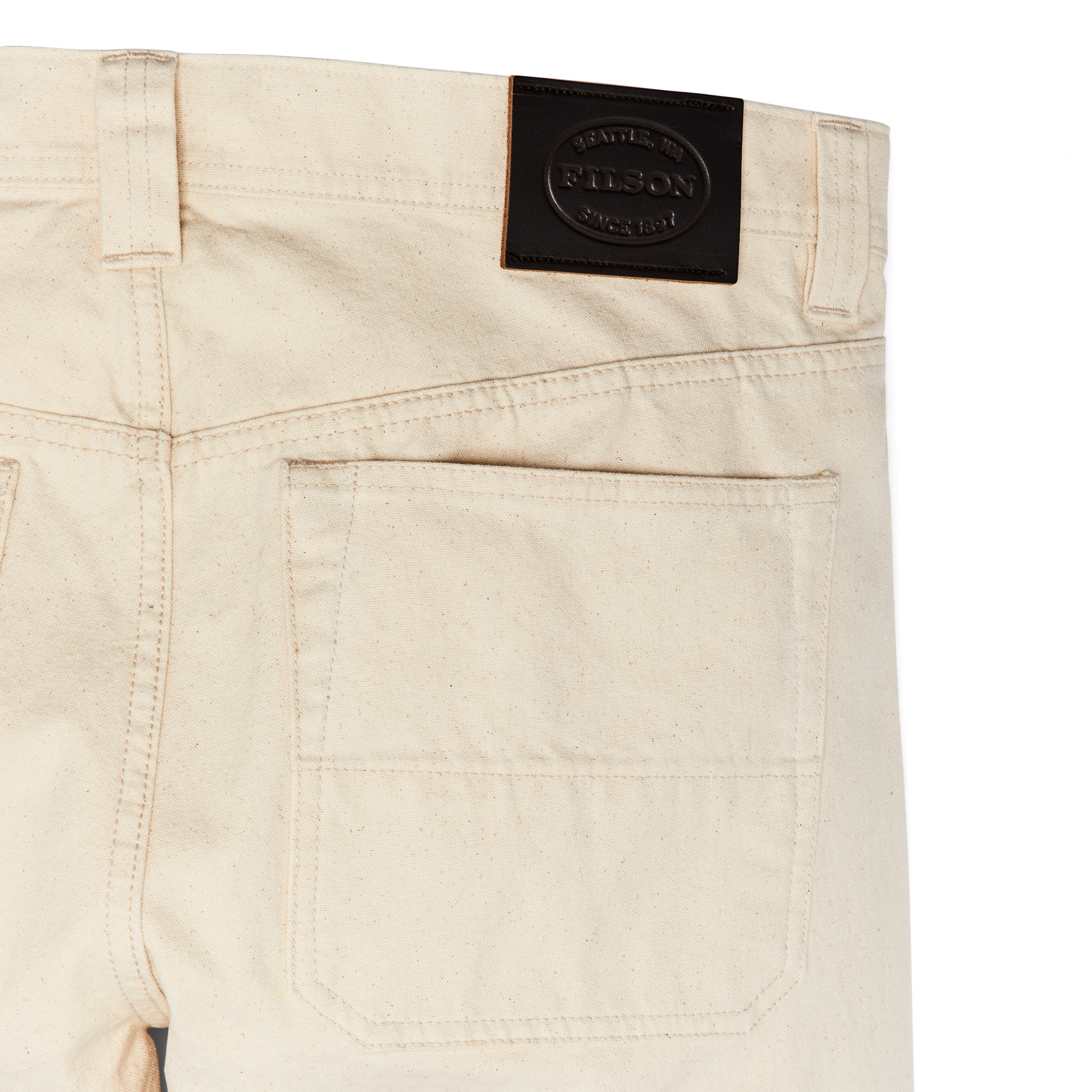 Alternate view of the Filson Dry Tin Cloth 5-pocket Pants - Natural Seed