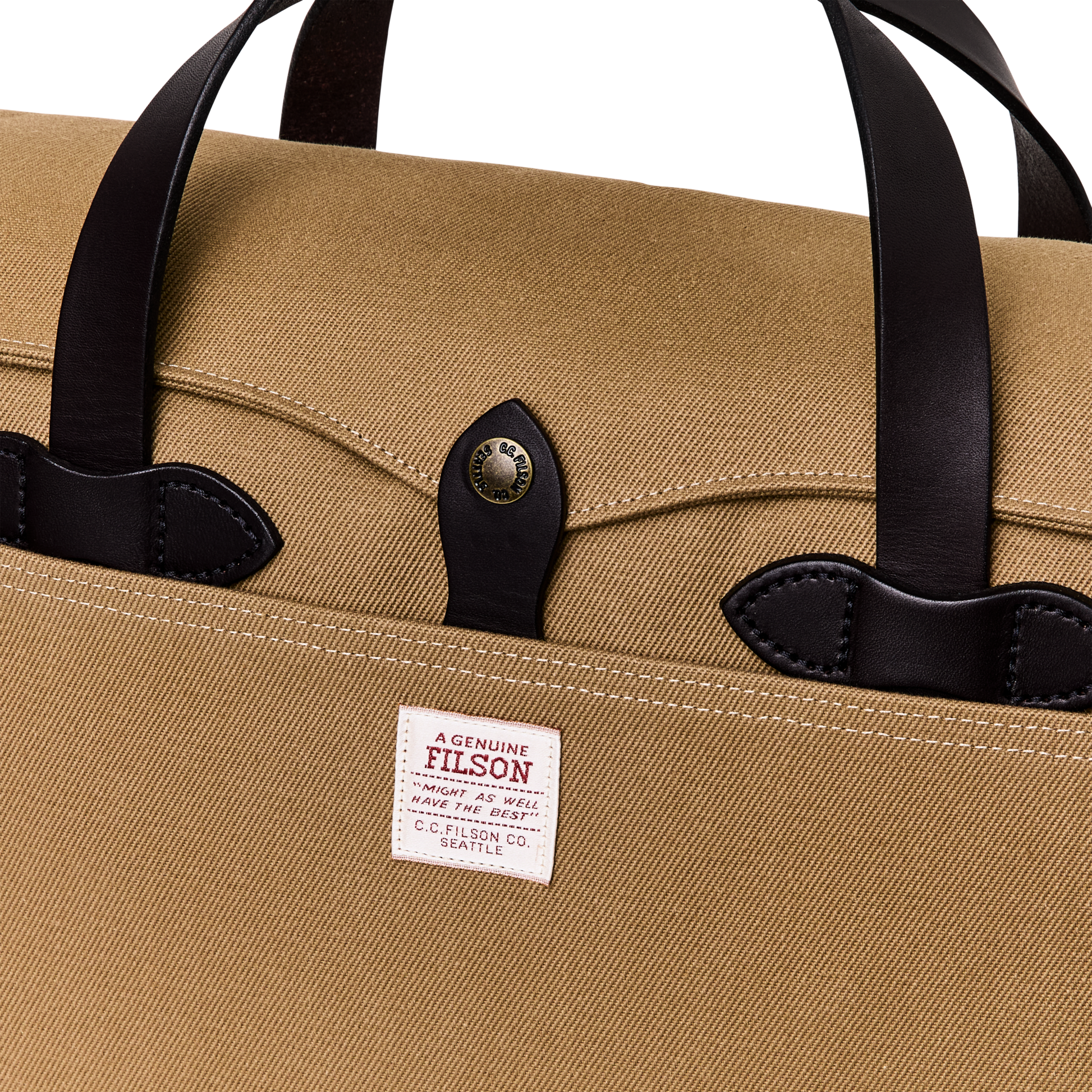 Alternate view of the Filson Rugged Twill Original Briefcase - Tan