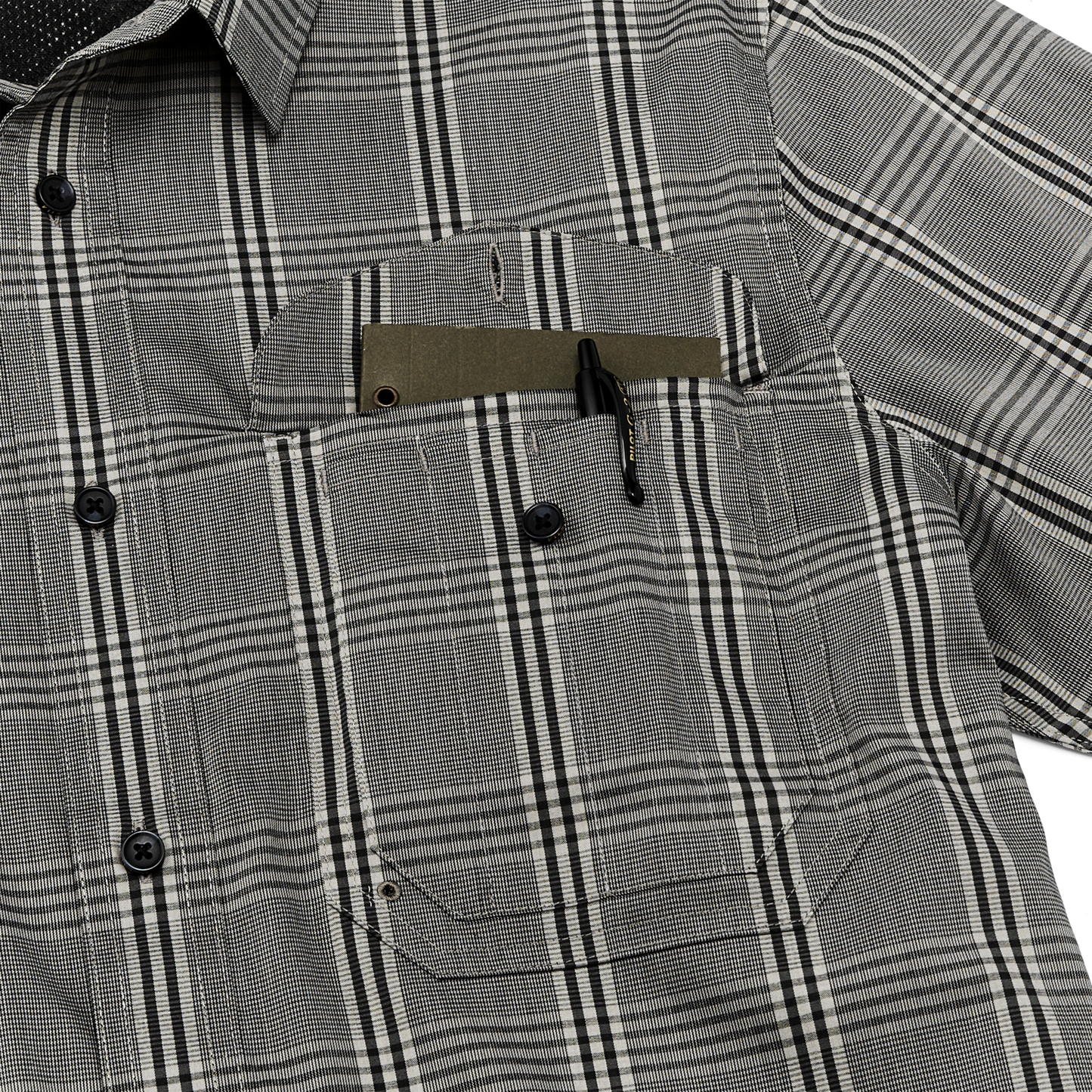 Alternate view of the Filson Twin Lakes Short Sleeve Sport Shirt - Gravel Gray Plaid