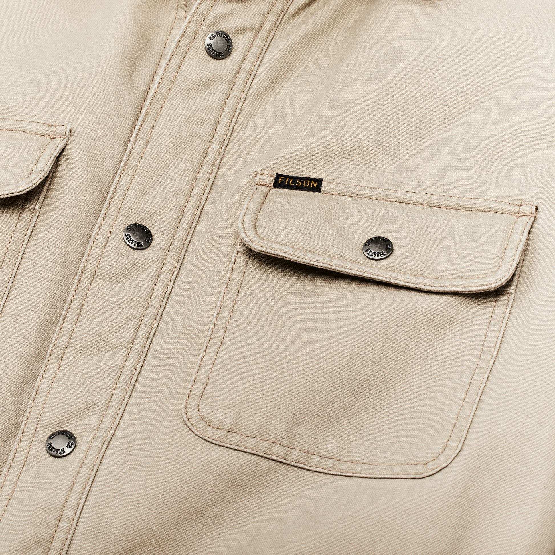 Alternate view of the Filson Fleece Lined Jac-shirt - Gray Khaki