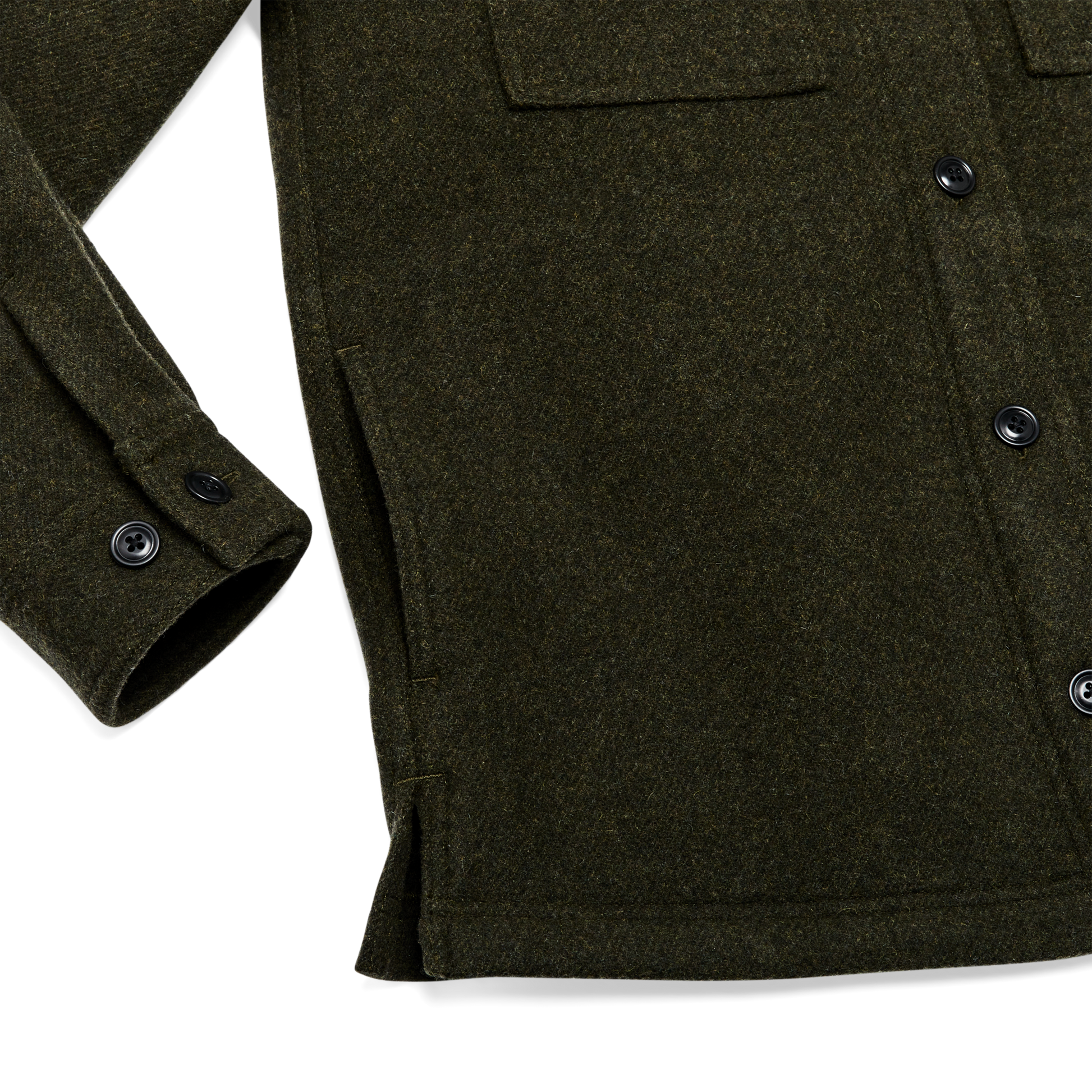 Alternate view of the Filson Women's Seattle Wool Jac-shirt - Forest Green