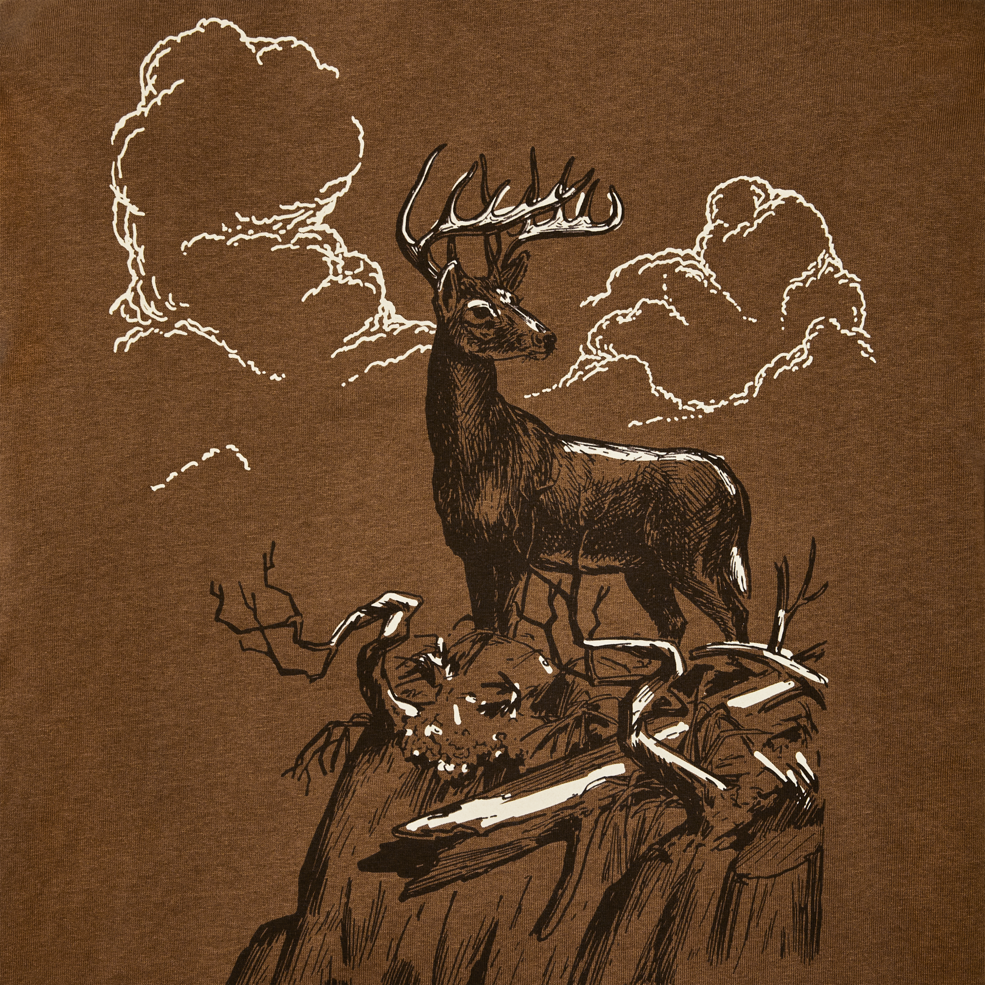 Alternate view of the Filson Frontier Graphic T-shirt - Gold Ochre / Deer