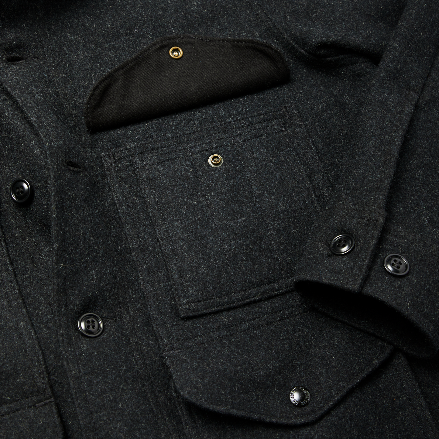 Alternate view of the Filson Mackinaw Wool Cruiser Jacket - Charcoal