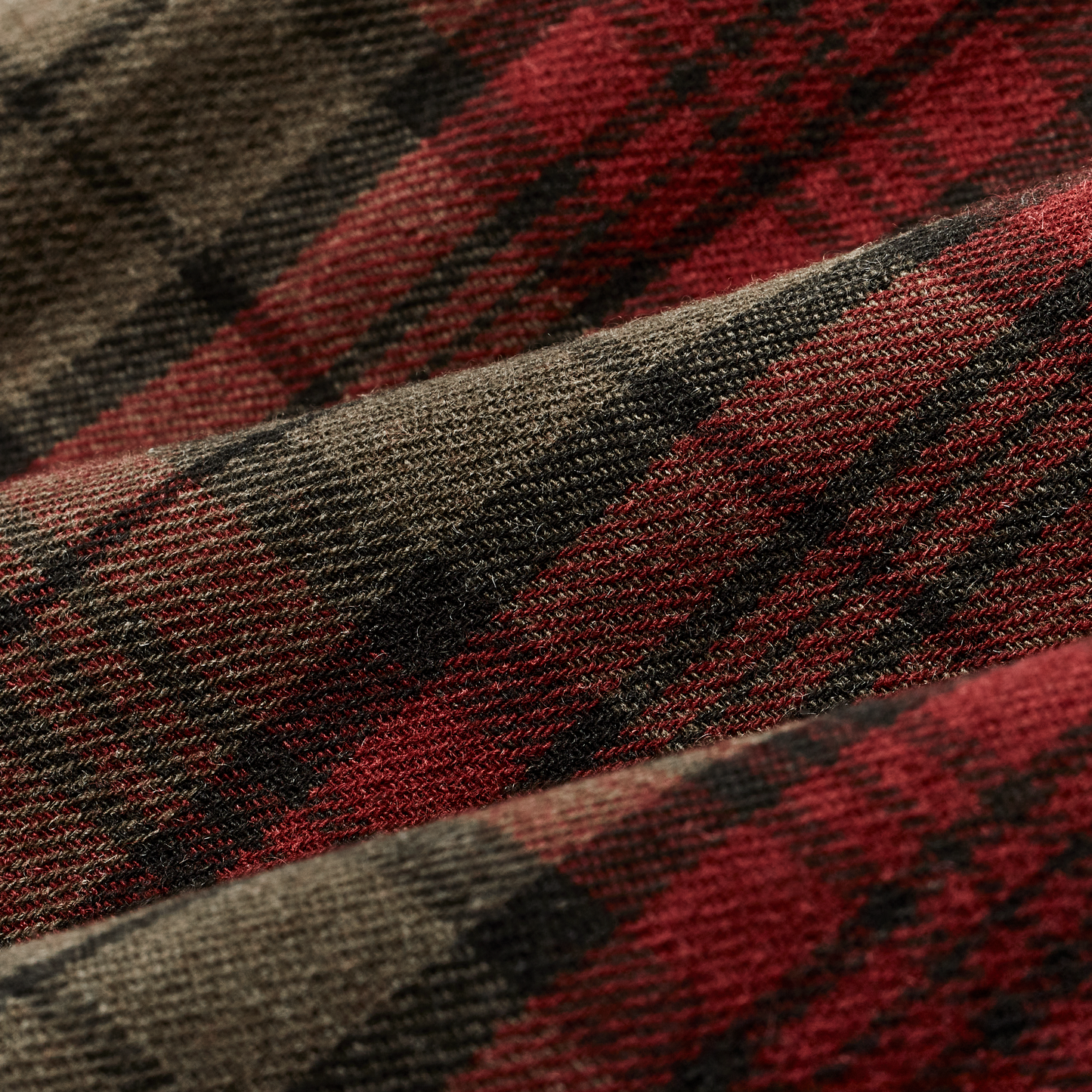 Alternate view of the Filson Buckner Wool Camp Shirt - Olive / Red / Multi Plaid