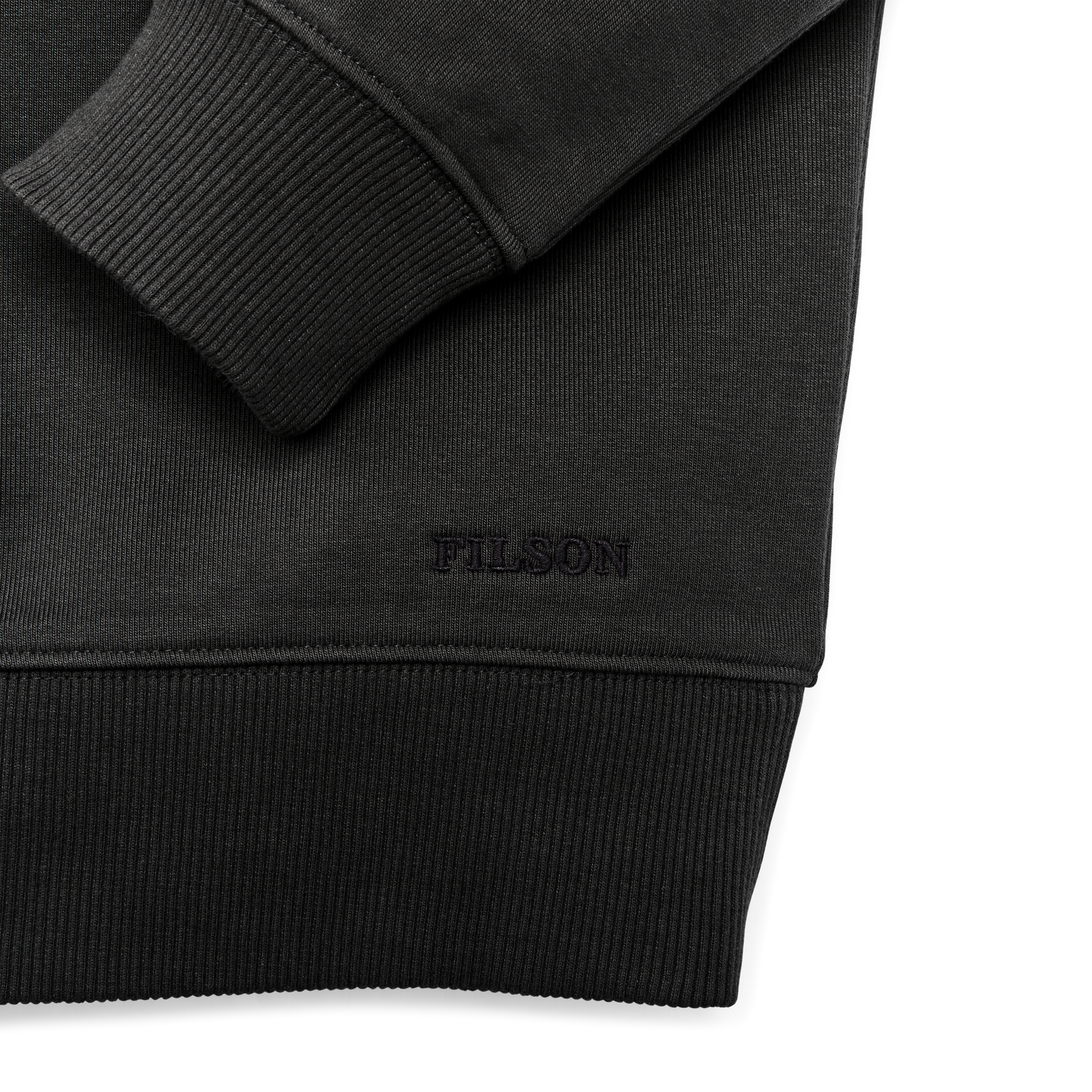 Alternate view of the Filson Prospector Graphic Crewneck Sweatshirt - Faded Black / Deer Woods