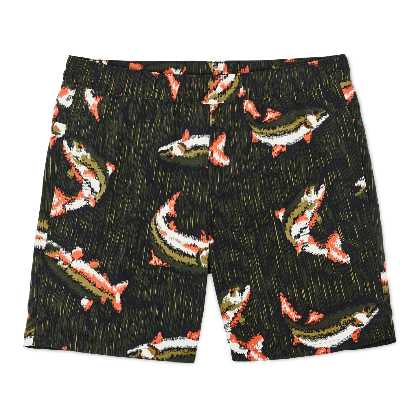 Front-facing image of the Filson Cooper Lake Trunks  - Trout Falls