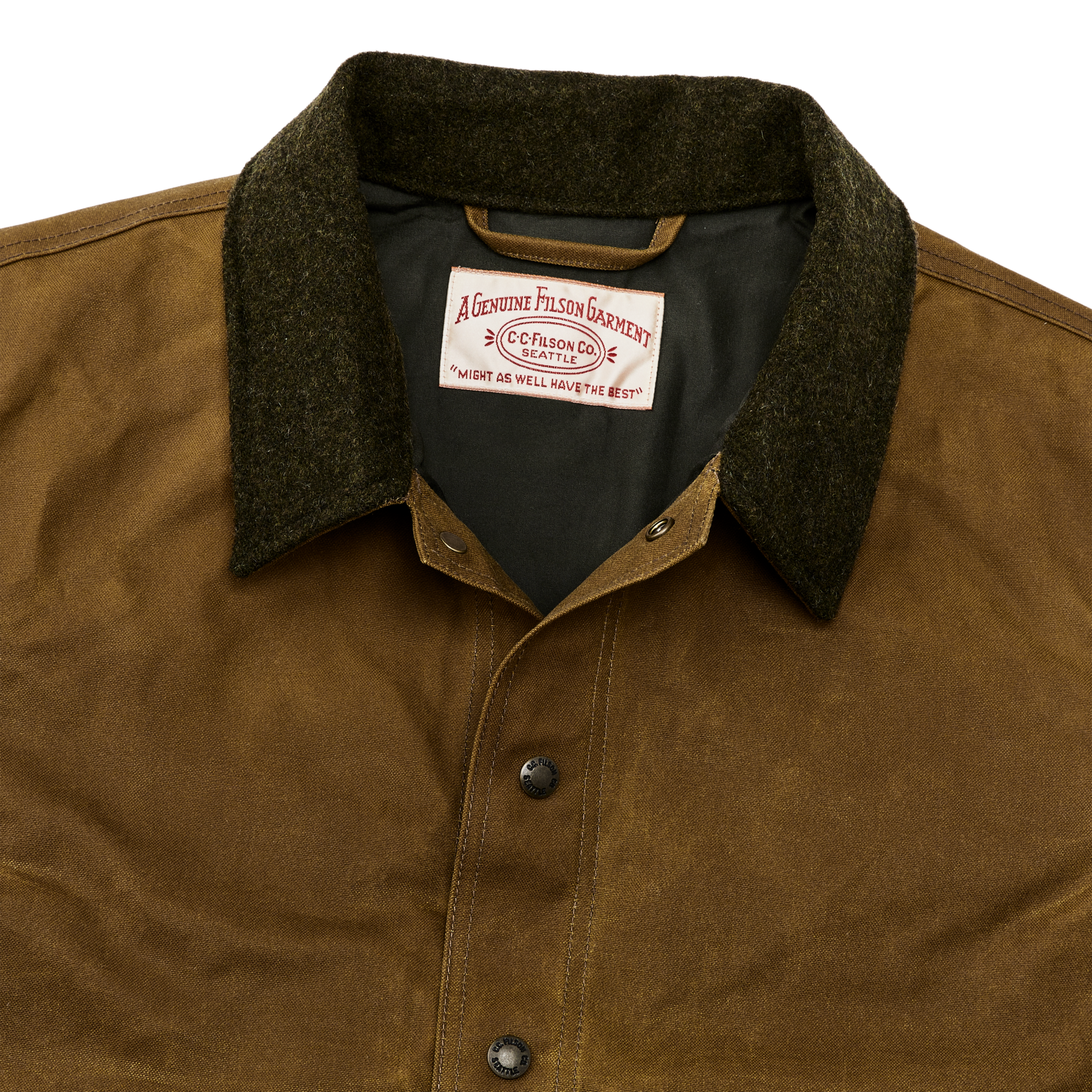 Alternate view of the Filson Tin Cloth Work Jacket - Dark Tan