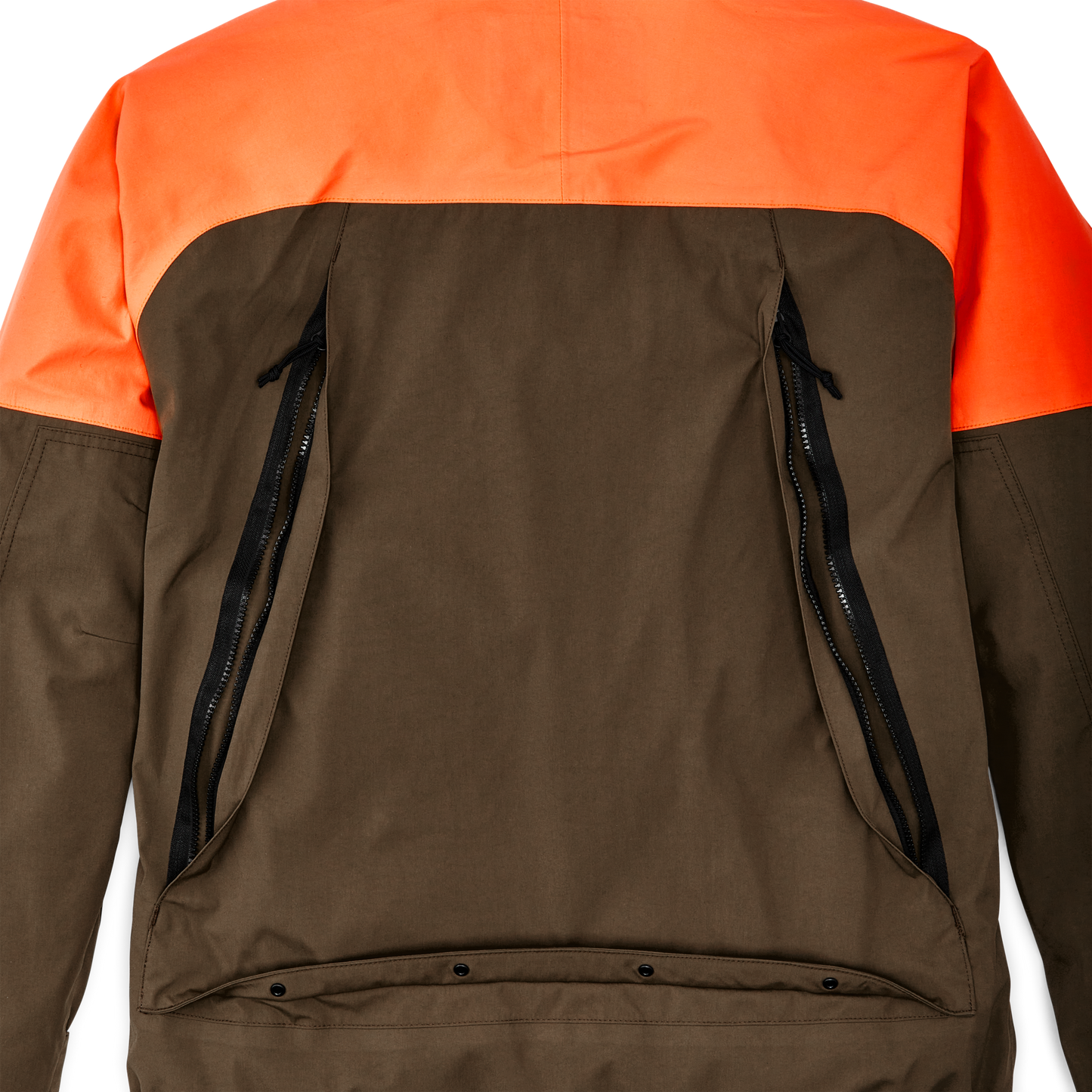 Alternate view of the Filson 3-layer Field Jacket - Dark Tan / Blaze Orange