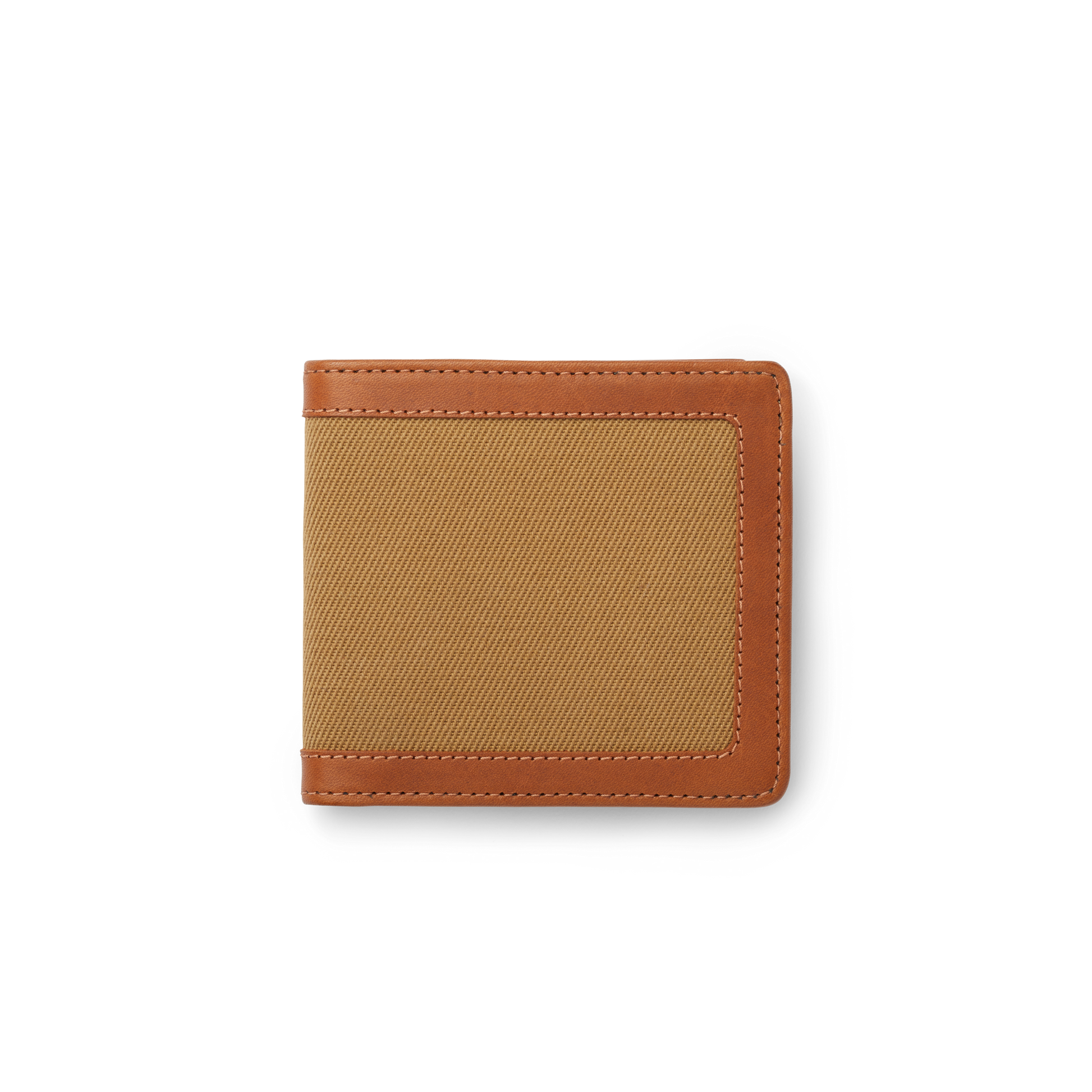 Front-facing image of the Filson Rugged Twill Packer Wallet - Tan