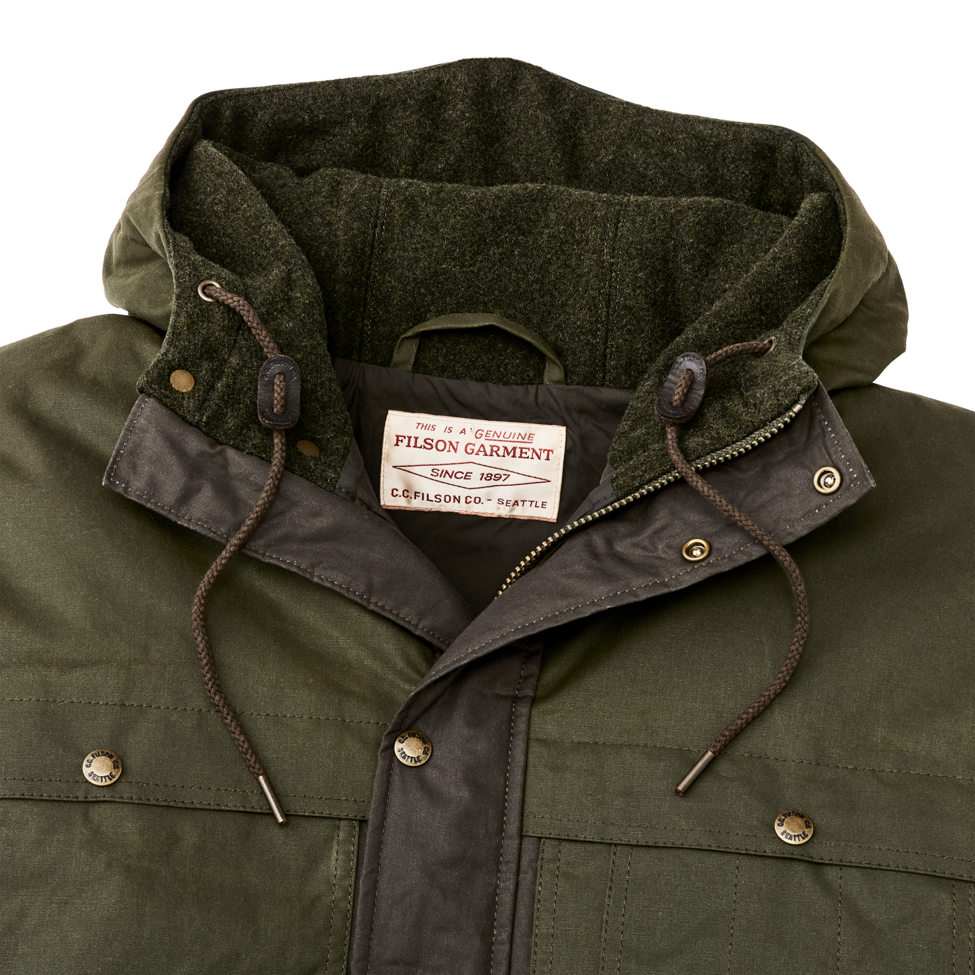 Alternate view of the Filson Down Cruiser Parka - Otter Green