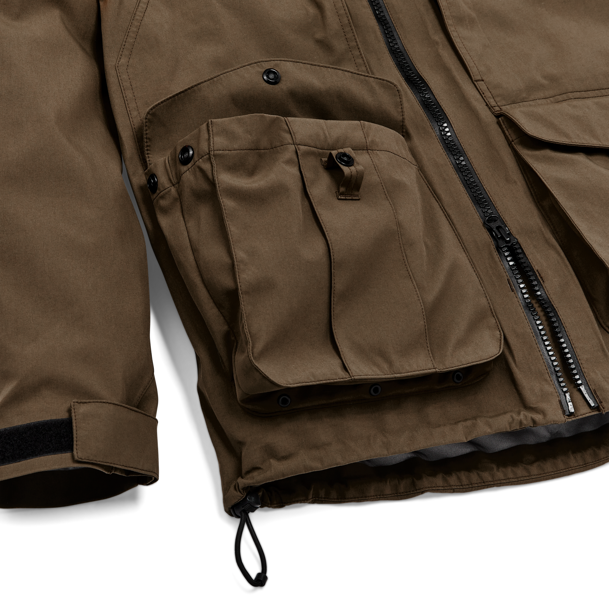 Alternate view of the Filson 3-layer Field Jacket - Dark Tan / Blaze Orange