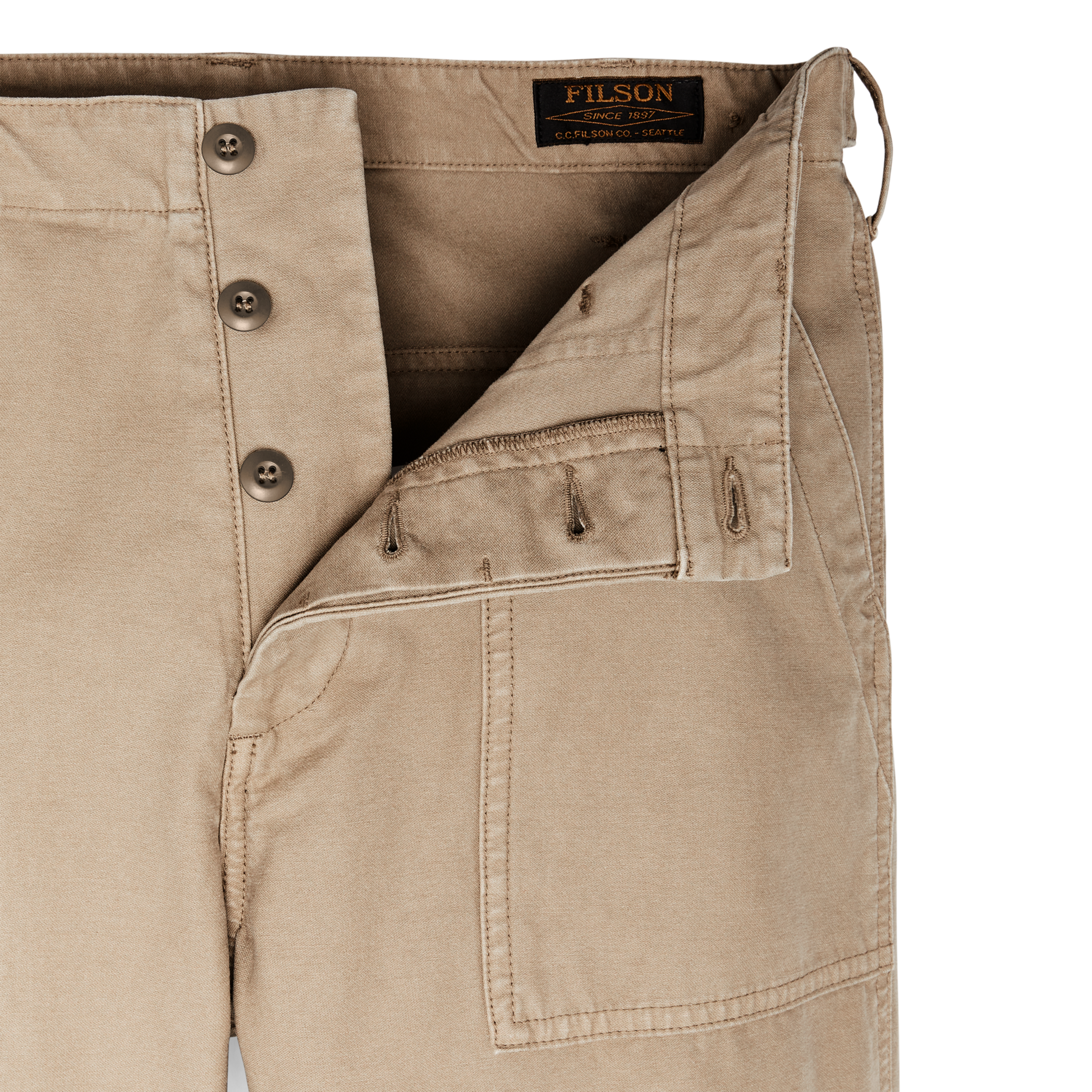 Alternate view of the Filson Field Supply Pants - Gray Khaki