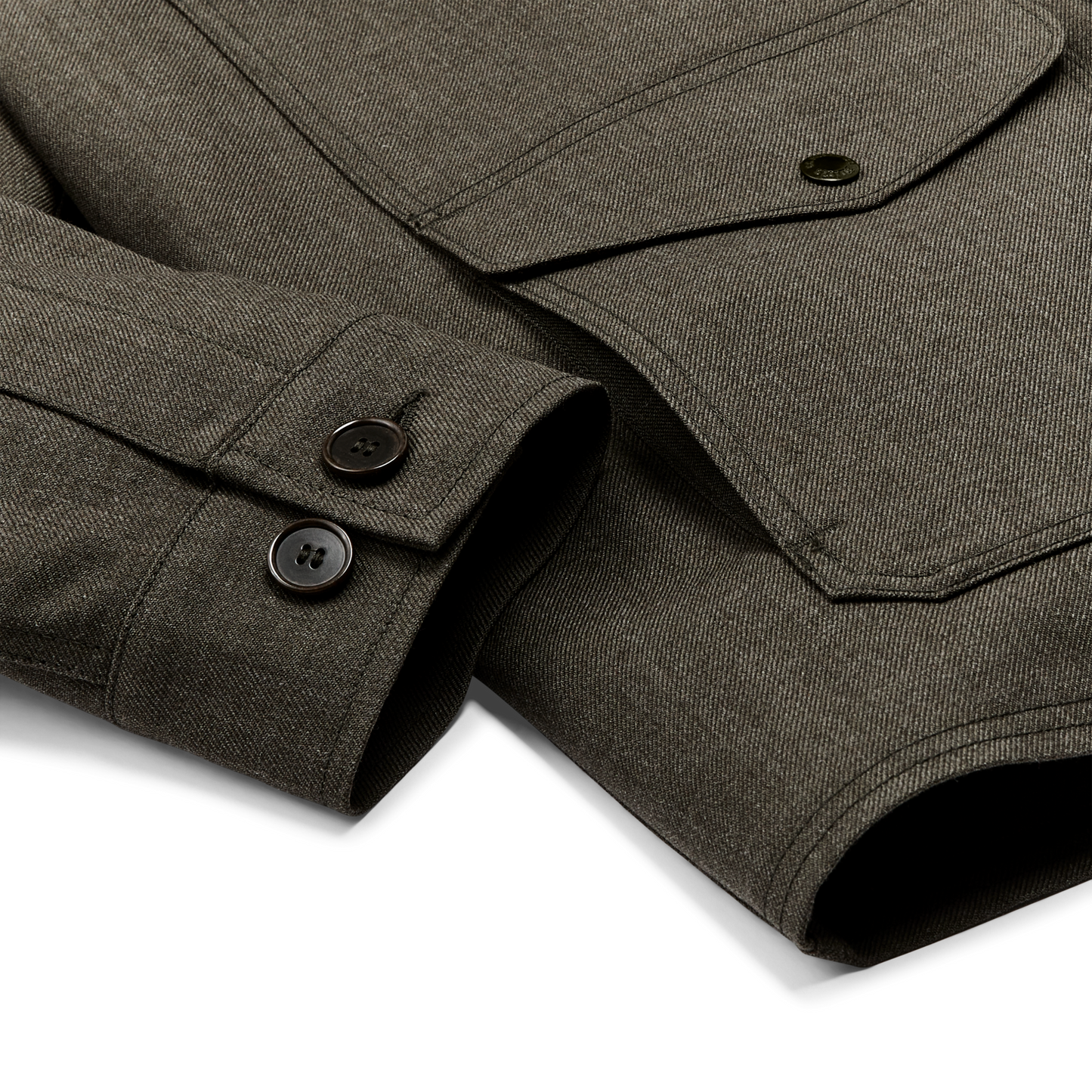 Alternate view of the Filson Forestry Cloth Cruiser Jacket  - Forest Green Heather