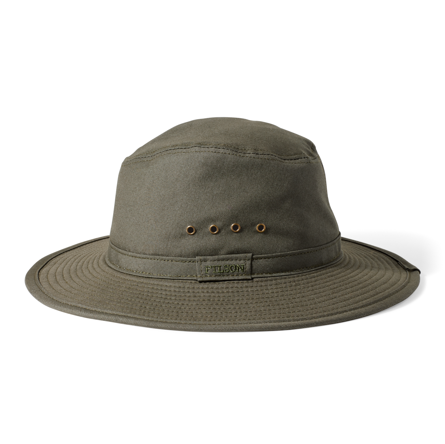 Front-facing image of the Filson Summer Packer Hat - Otter Green