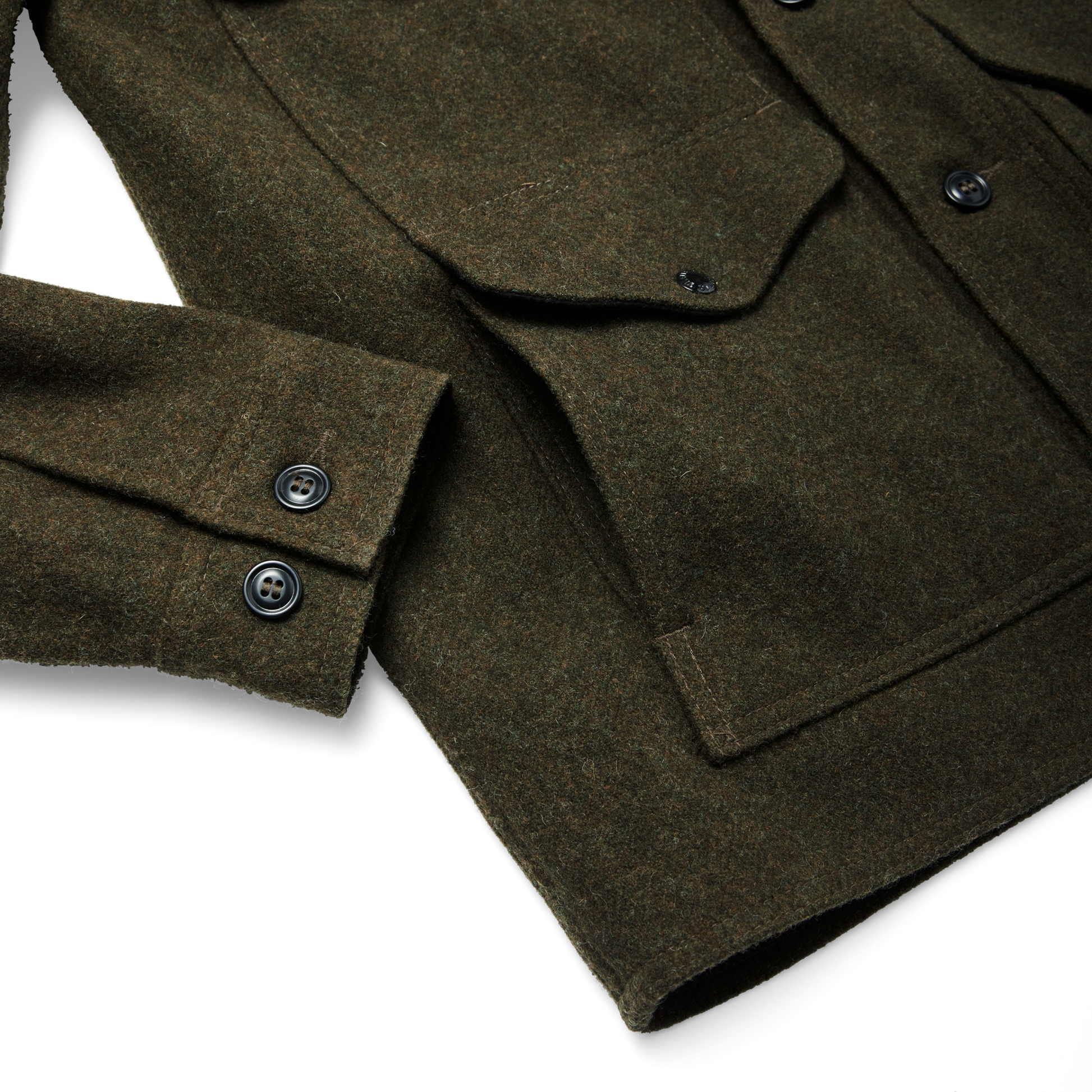 Alternate view of the Filson Mackinaw Wool Cruiser Jacket - Forest Green