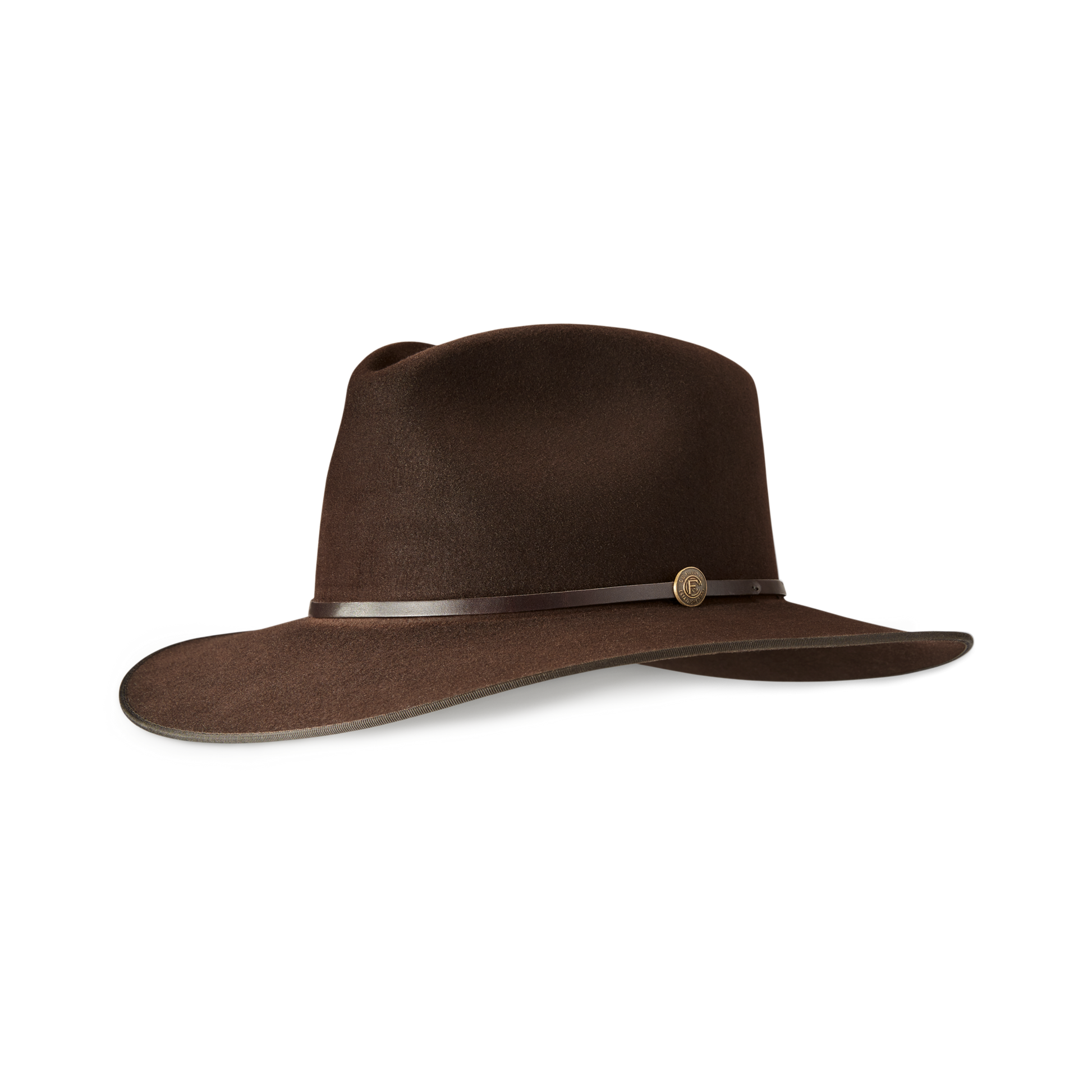 Front-facing image of the Filson Stetson Wolf Canyon Hat - Brown